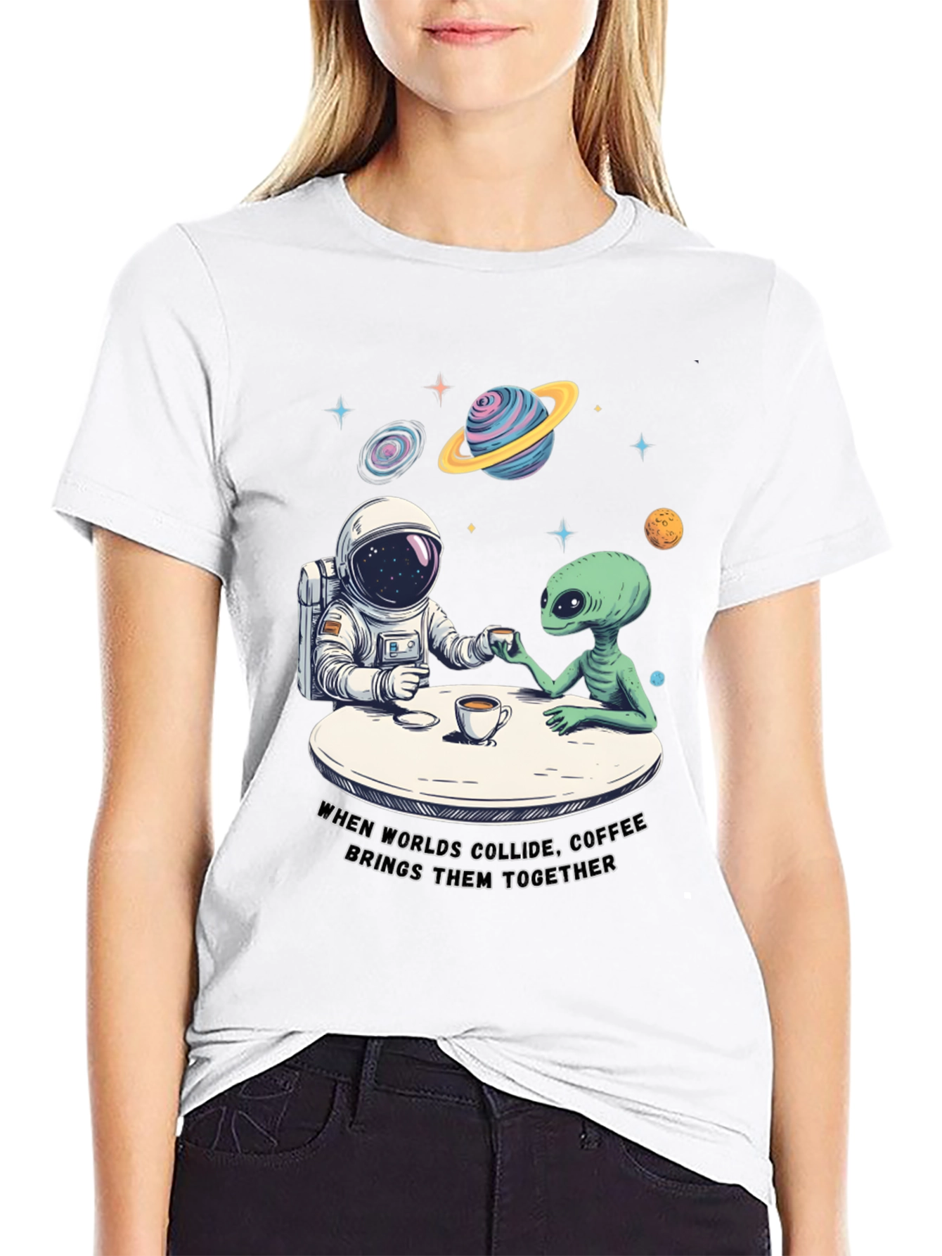 Worlds Collide Coffee T-Shirt