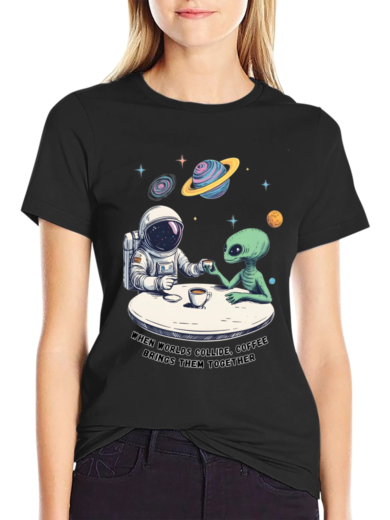 Worlds Collide Coffee T-Shirt