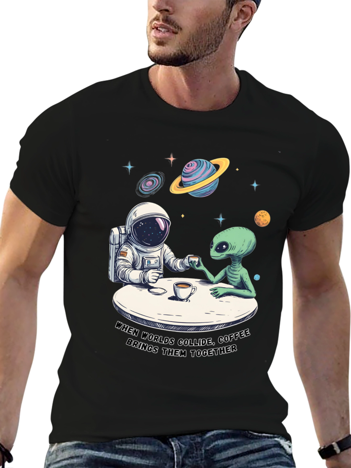 Worlds Collide Coffee T-Shirt