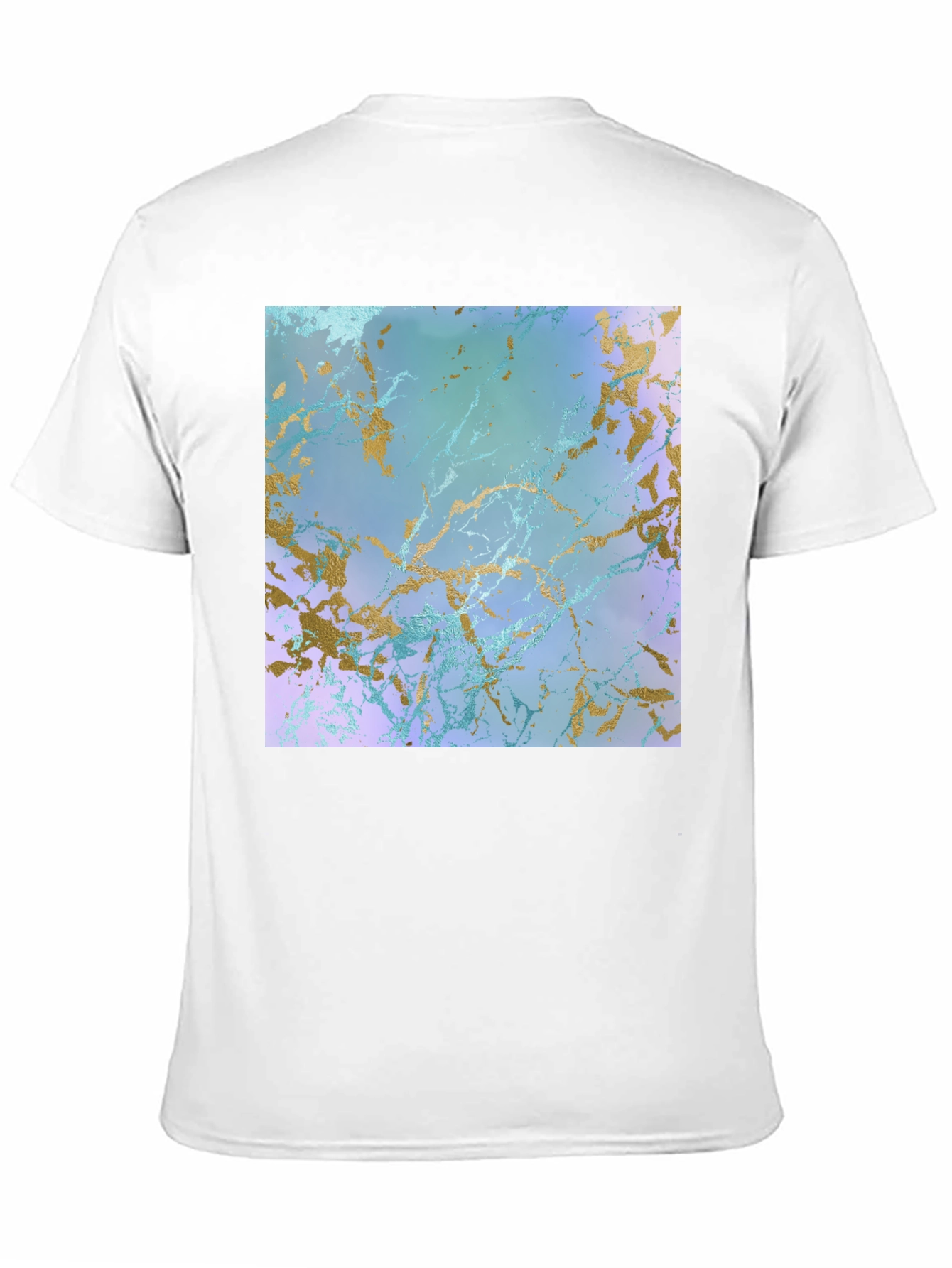 Abstract Marble Print Black T-Shirt