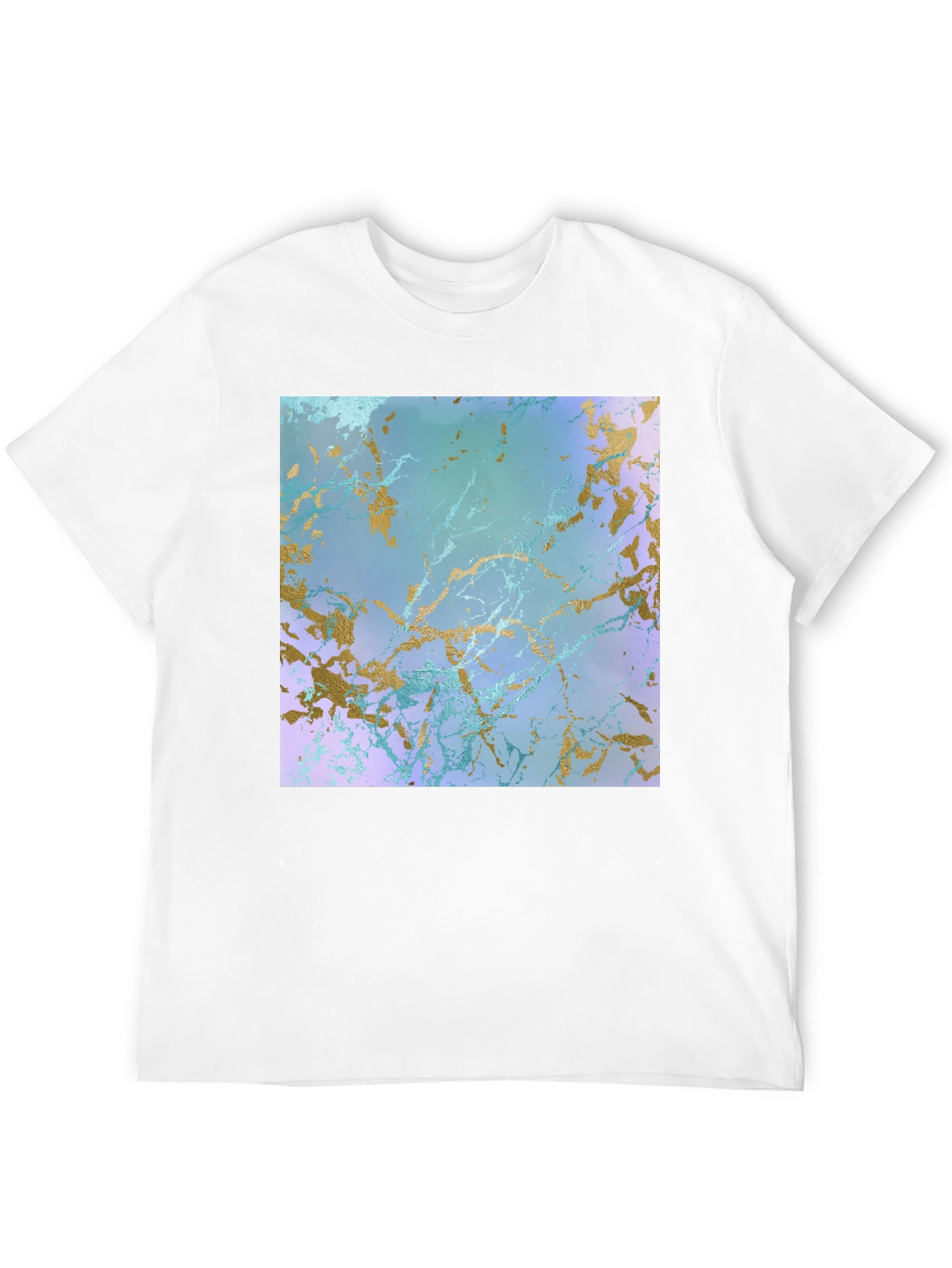 Abstract Marble Print Black T-Shirt