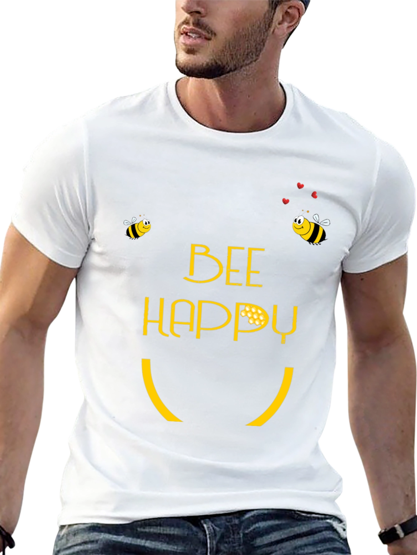 Bee Happy Graphic T-Shirt