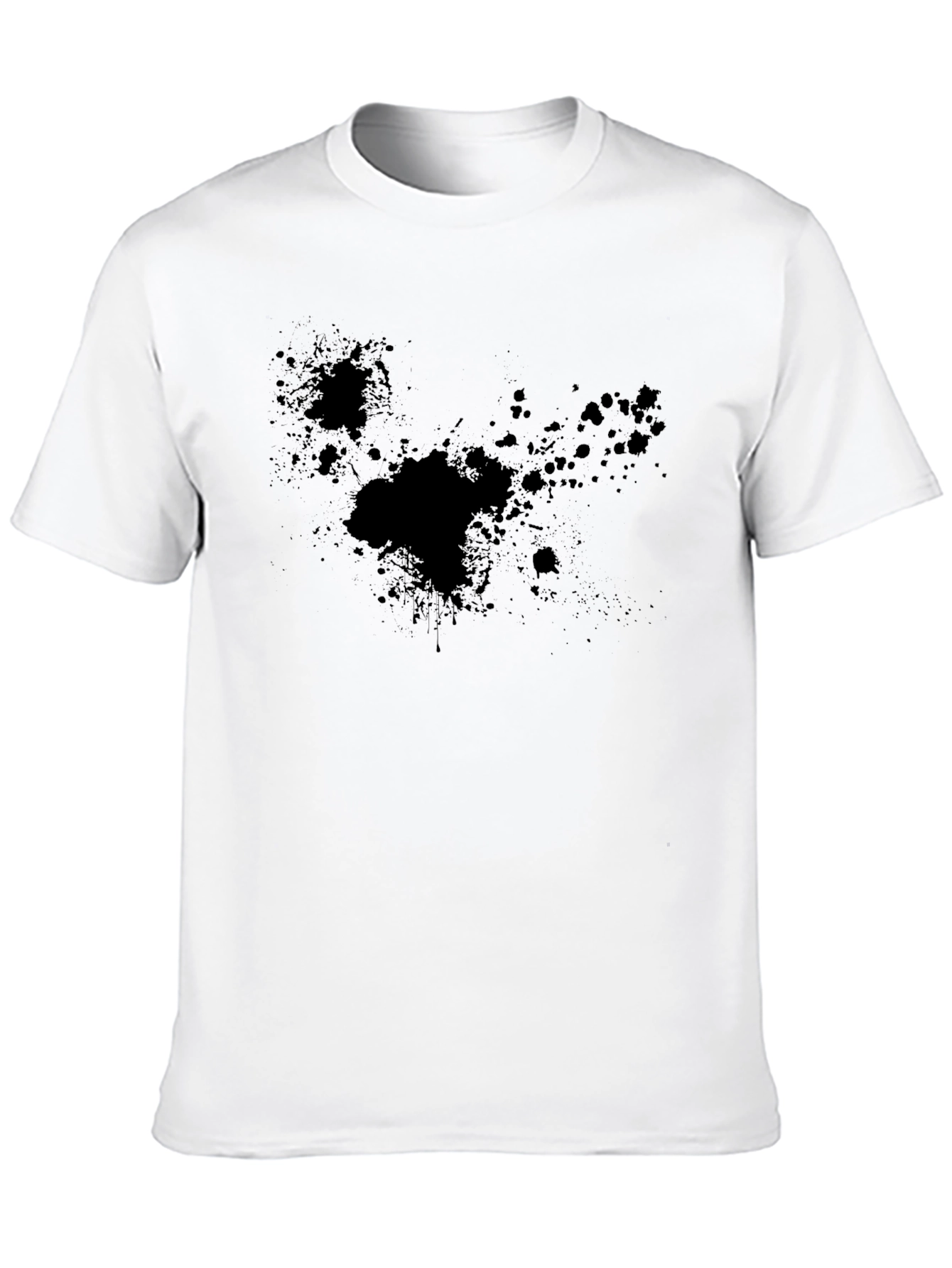 Mens Black Splatter Print T-Shirt