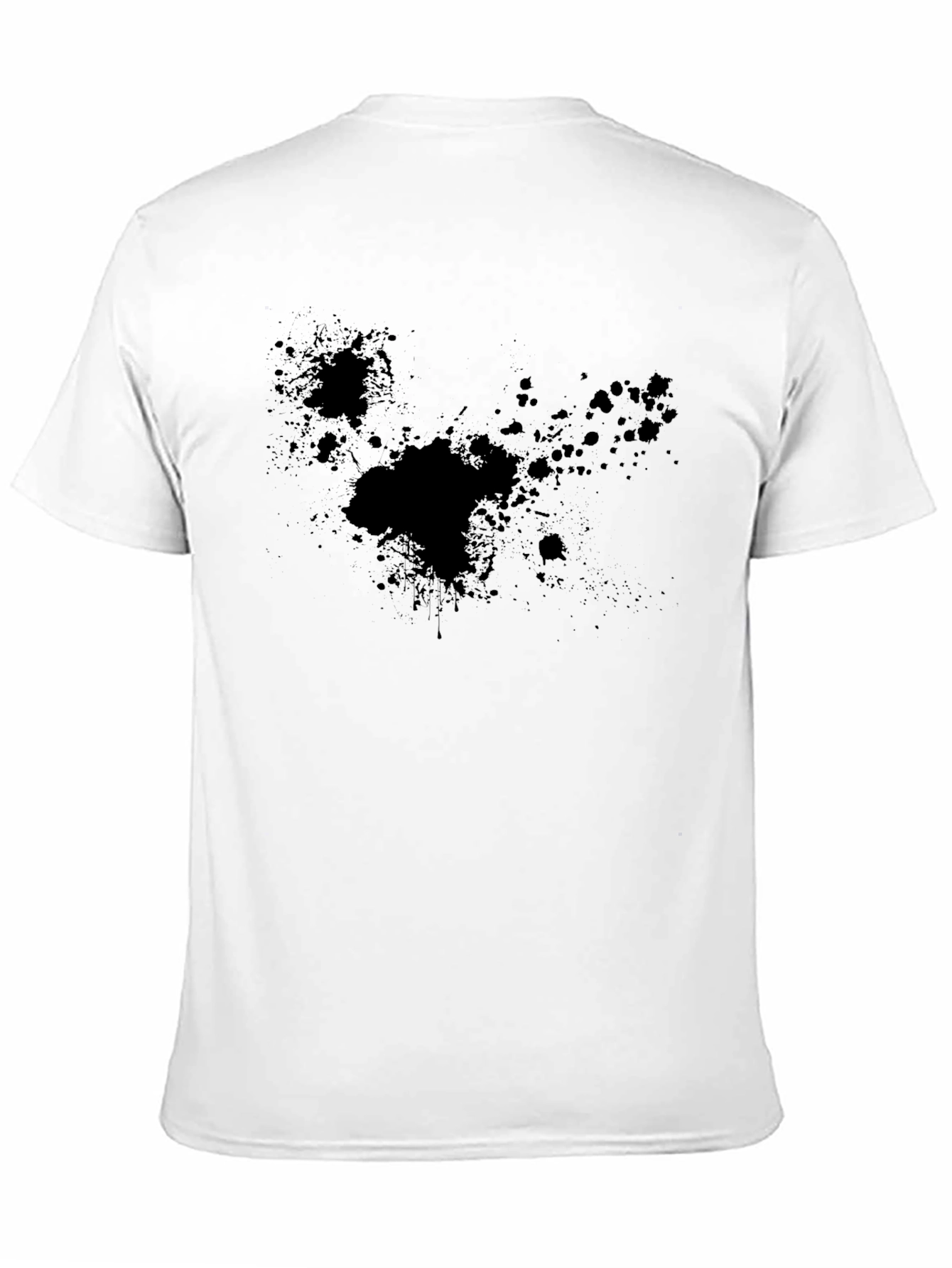 Mens Black Splatter Print T-Shirt