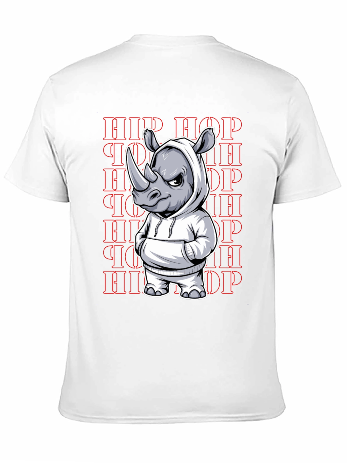 Hip Hop Rhino Graphic Tee - Urban Streetwear