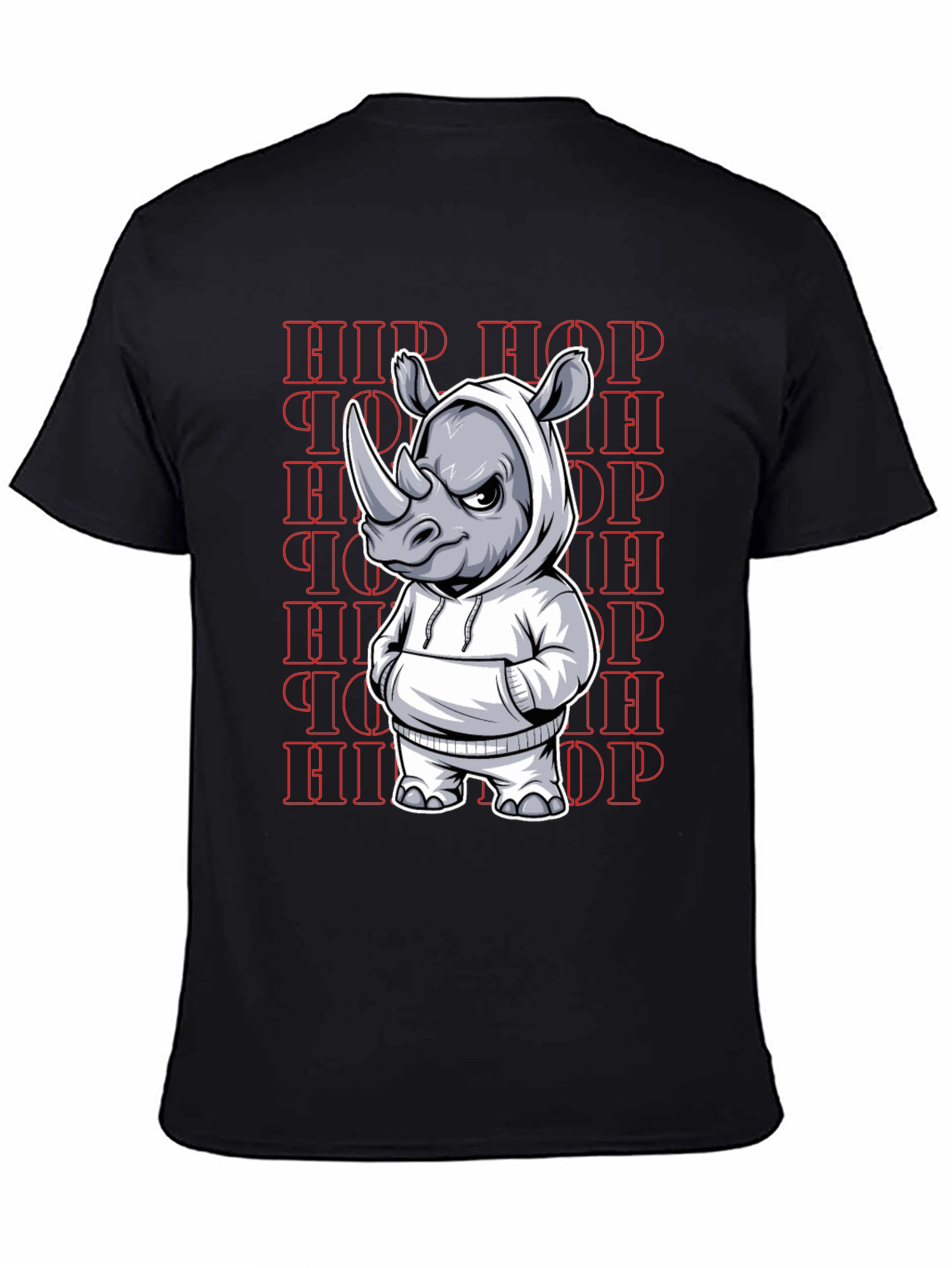Hip Hop Rhino Graphic Tee - Urban Streetwear