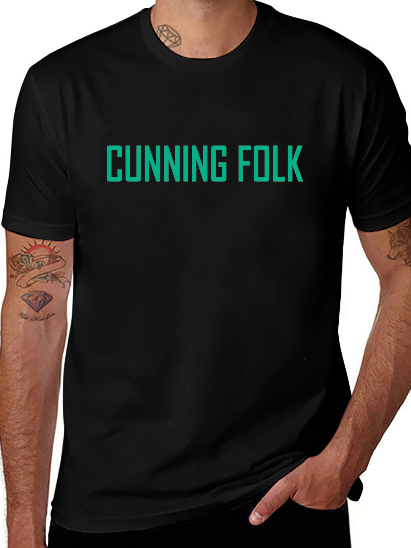 Cunning Folk T-Shirt - Bold Text Design