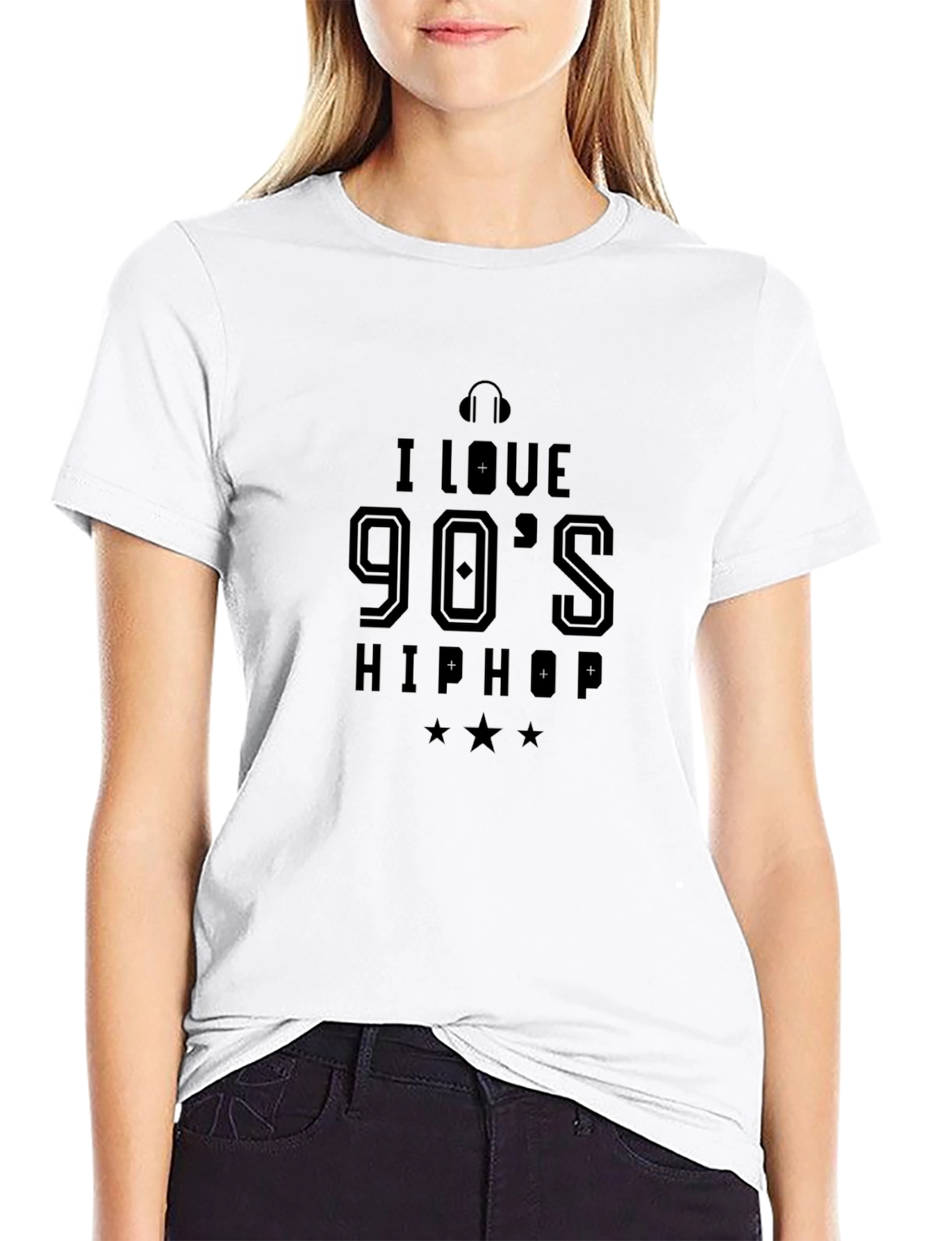 I Love 90s Hip Hop Black T-Shirt
