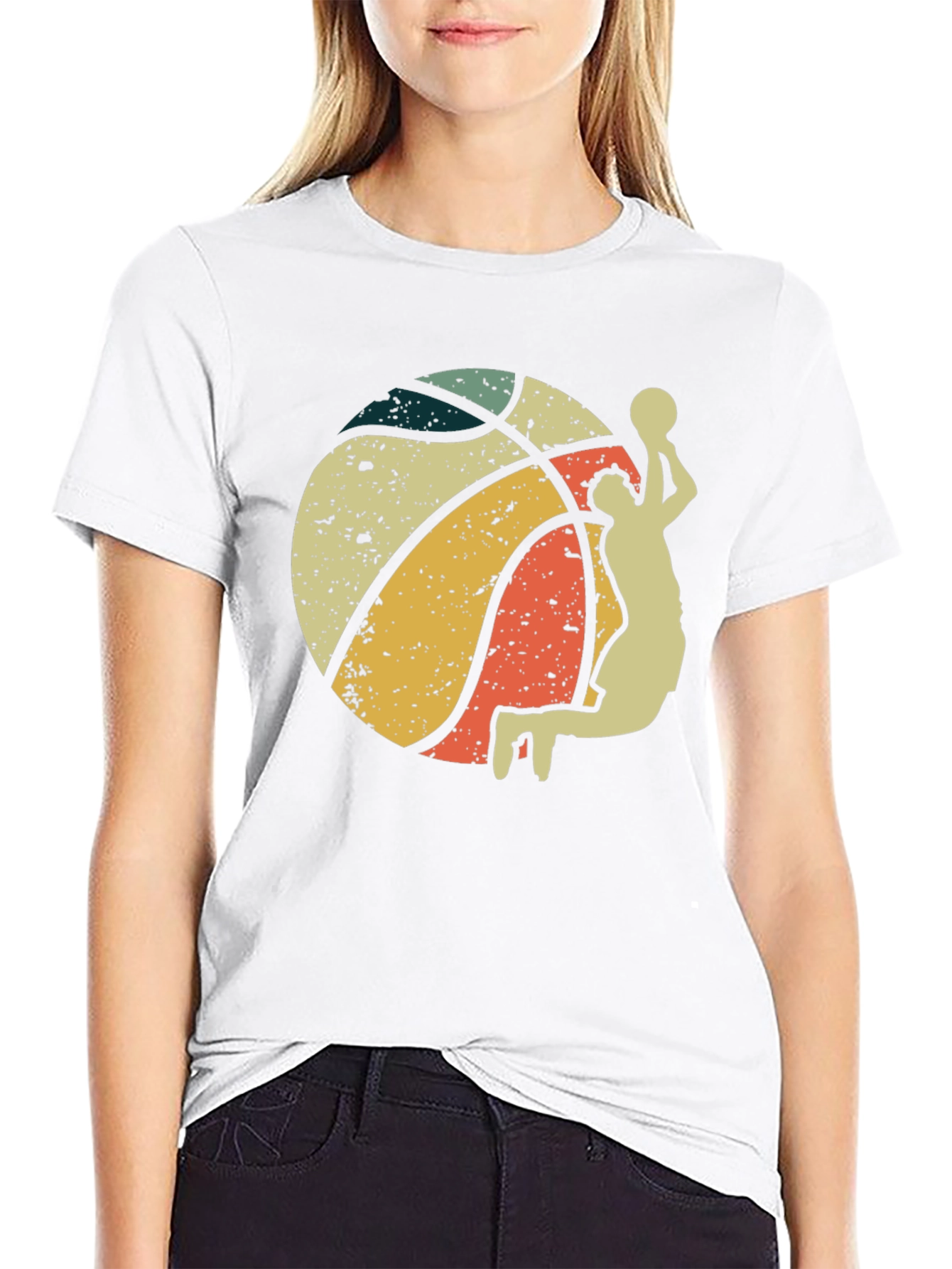 Retro Basketball Player Graphic T-Shirt