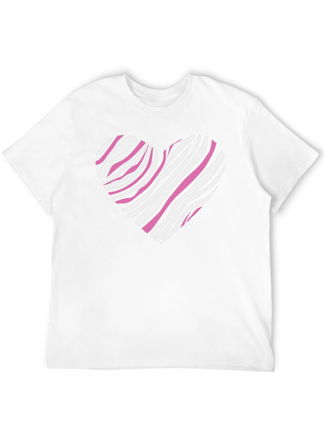 Zebra Heart Graphic Black T-Shirt