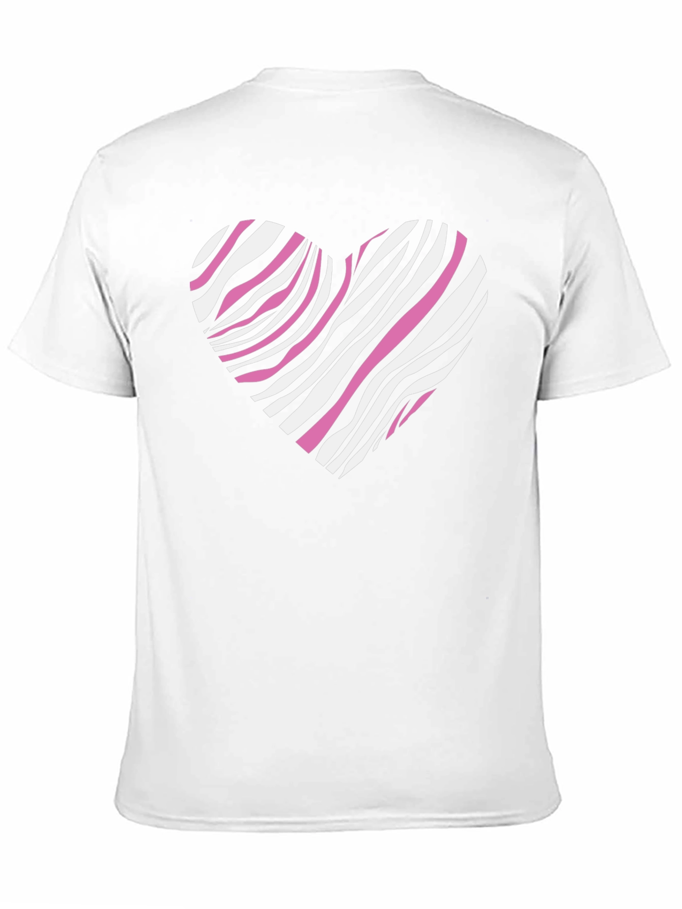 Zebra Heart Graphic Black T-Shirt