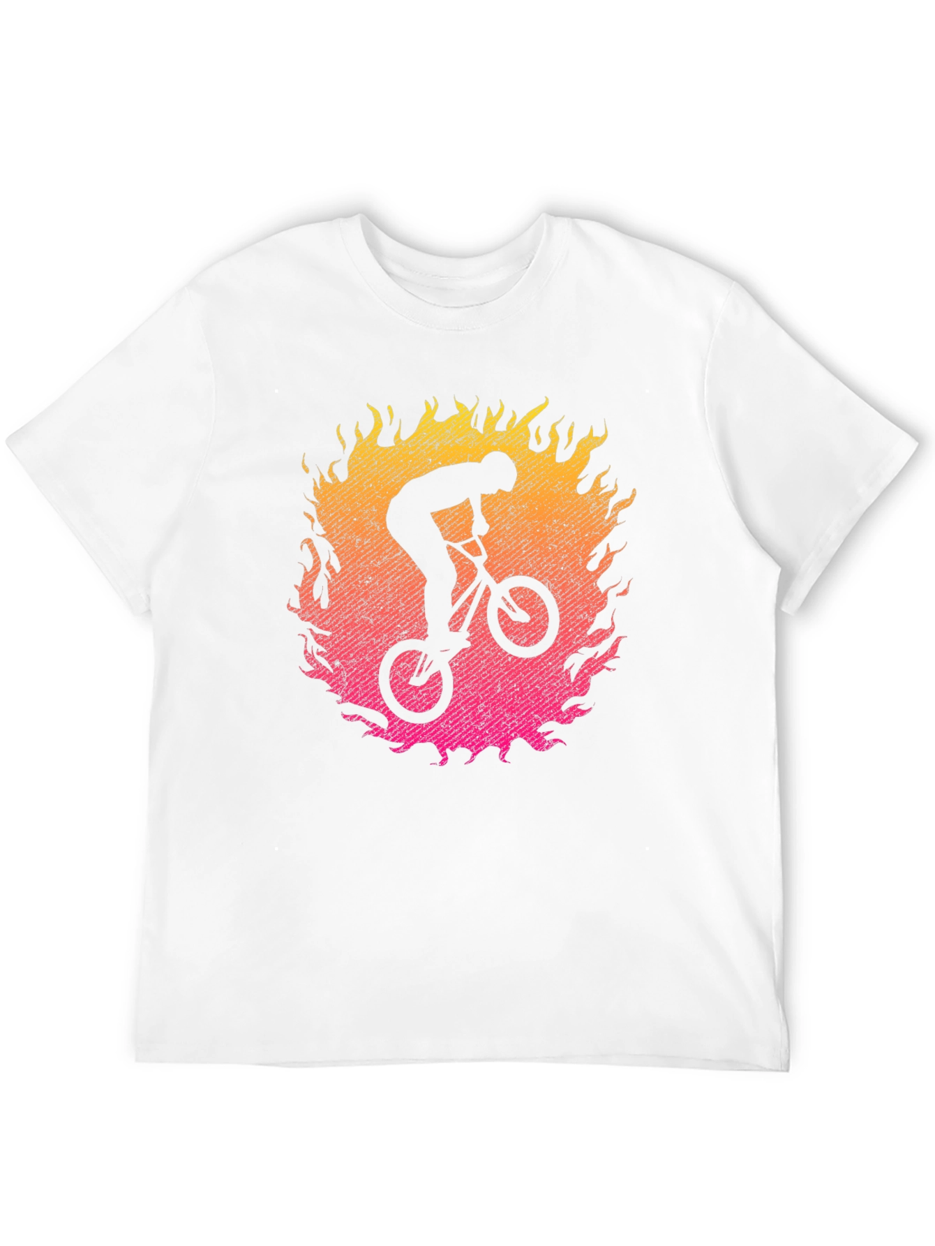 BMX Rider in Flames Graphic T-Shirt