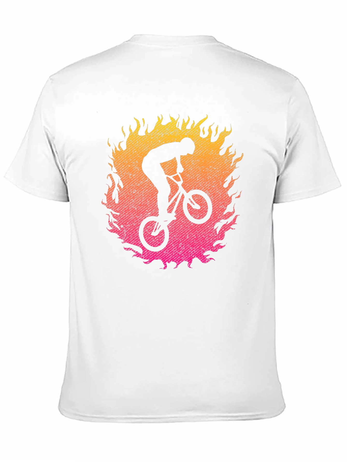 BMX Rider in Flames Graphic T-Shirt