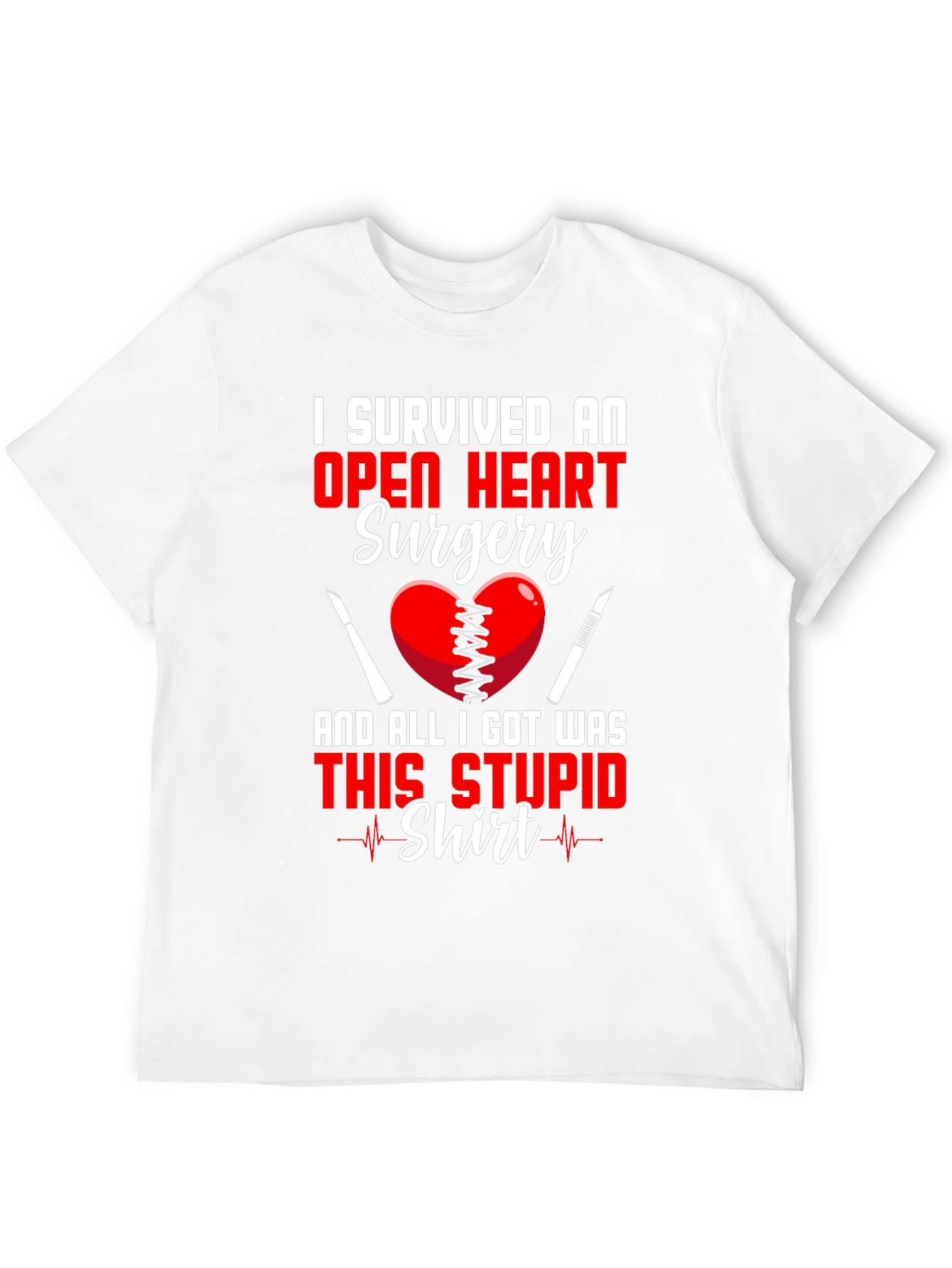 Open Heart Surgery Survivor Graphic T-Shirt