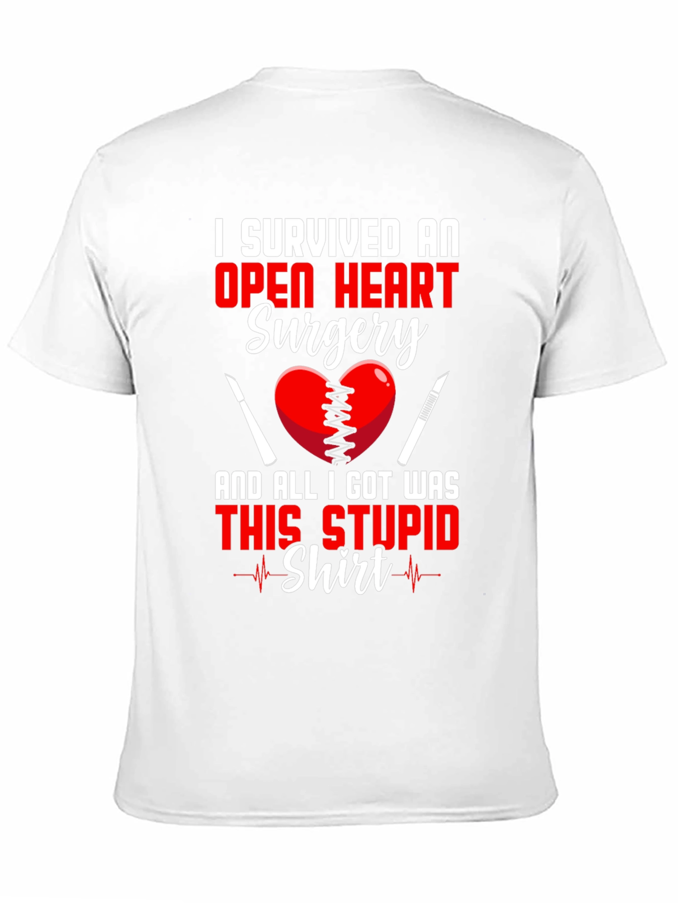 Open Heart Surgery Survivor Graphic T-Shirt