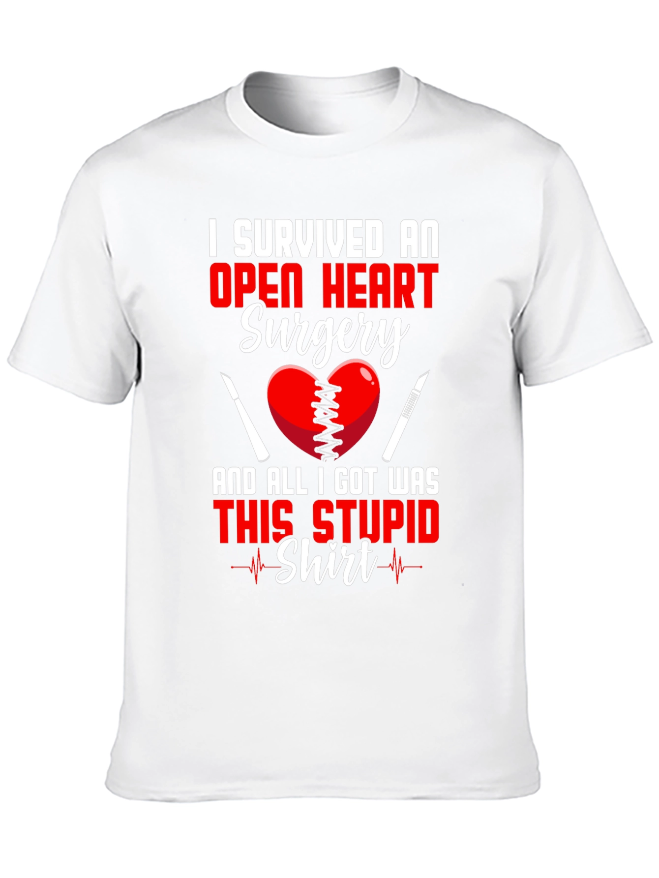 Open Heart Surgery Survivor Graphic T-Shirt