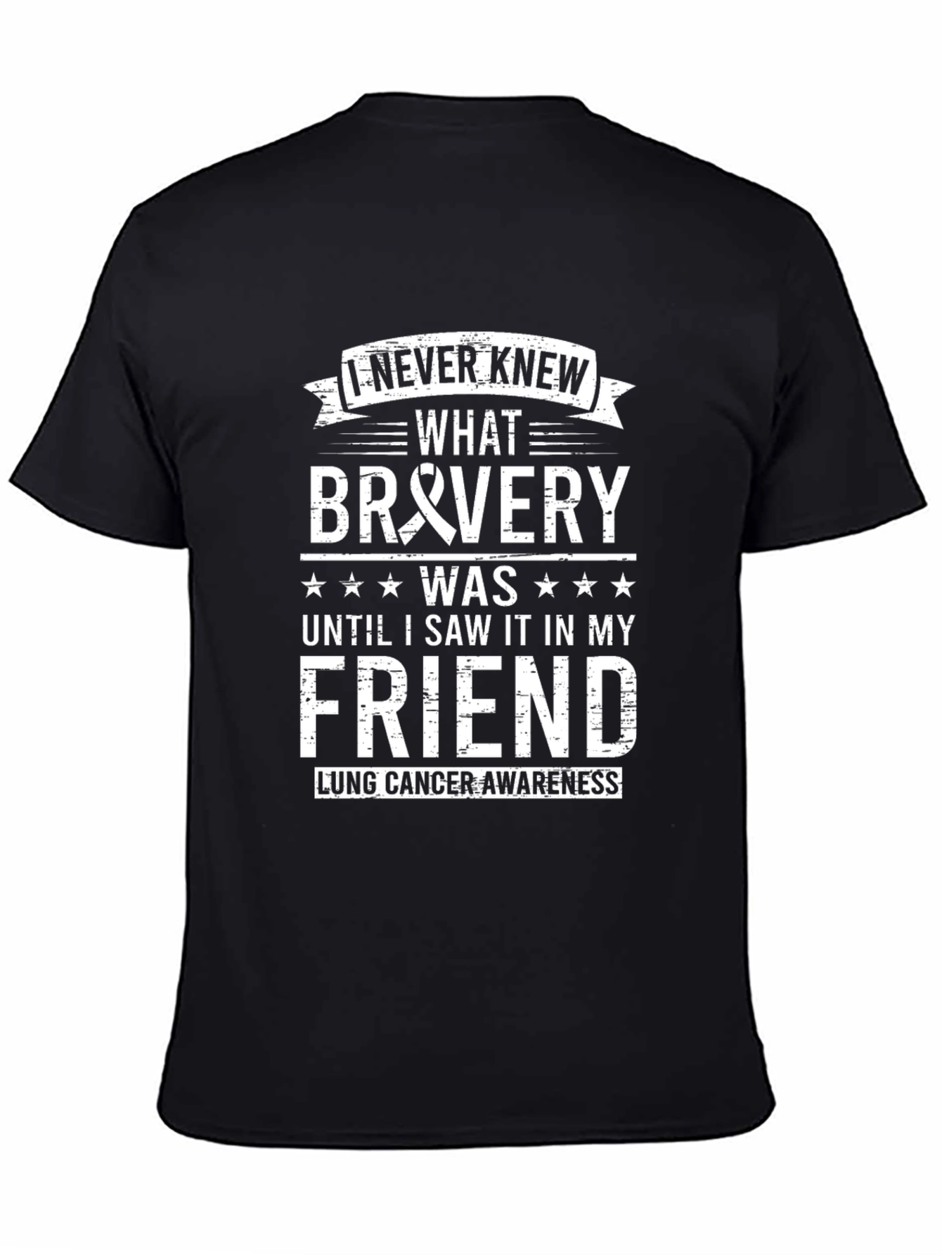 Lung Cancer Awareness T-Shirt Bravery Friend