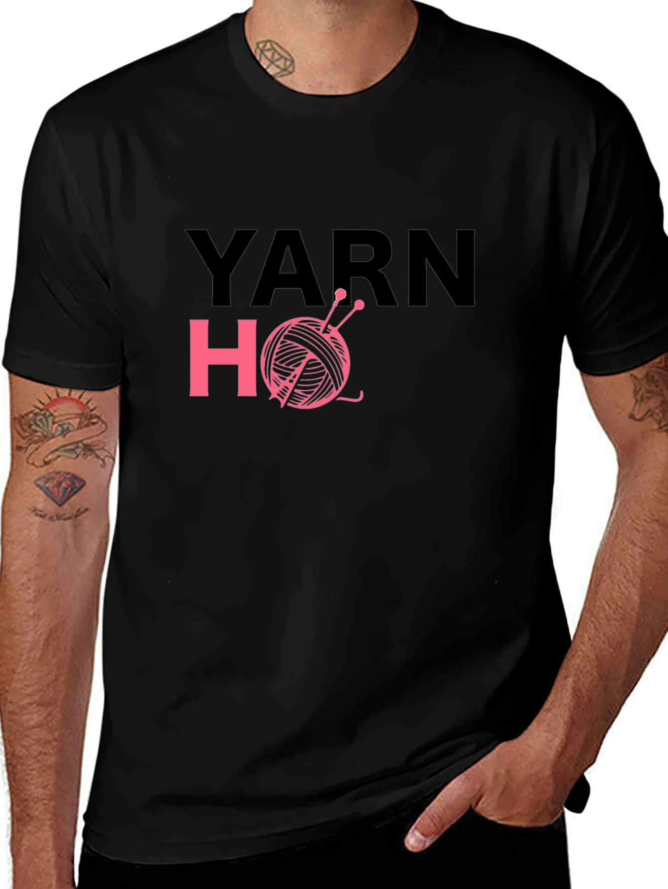 Yarn Ho Graphic T-Shirt - Knitting Humor Tee