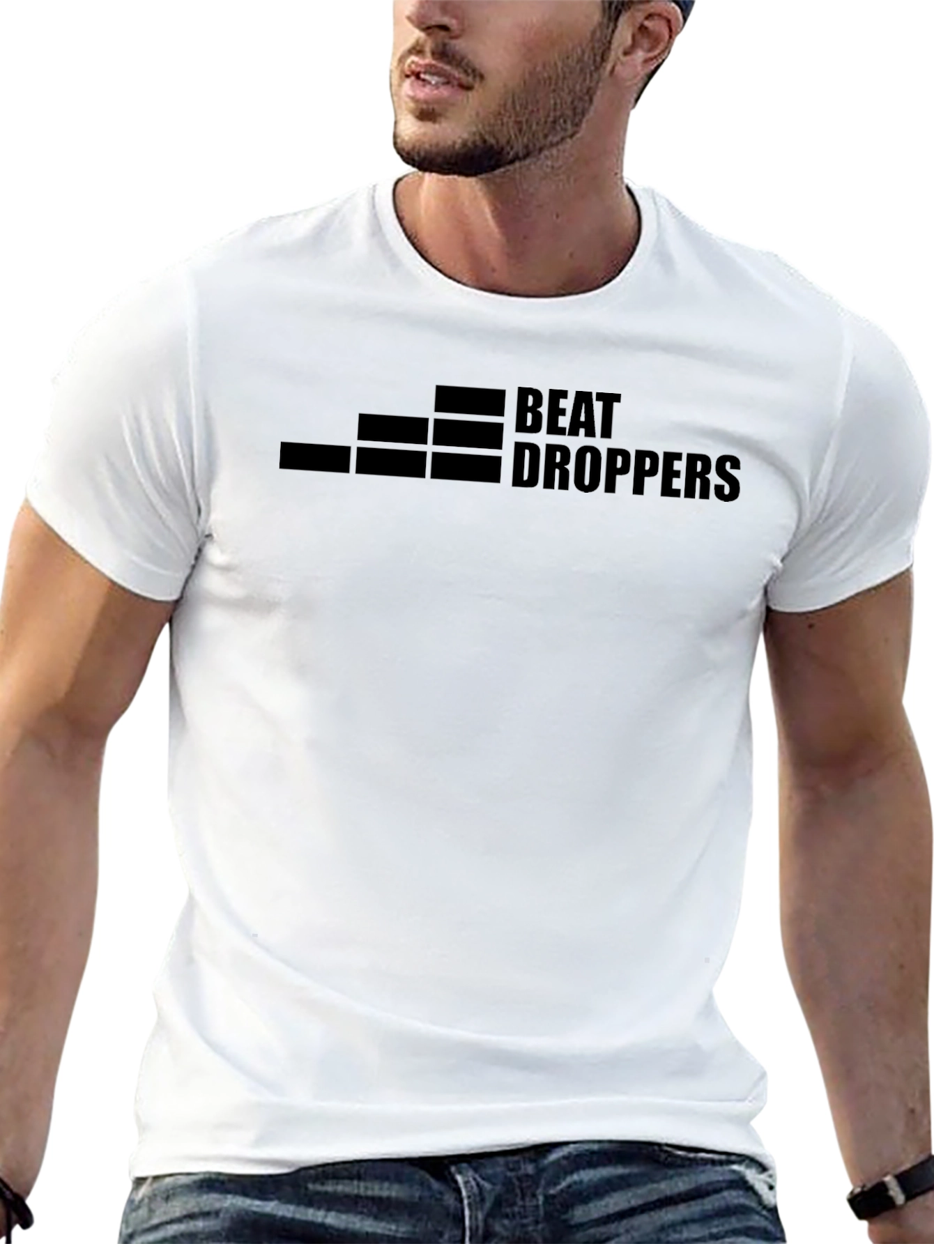 Beat Droppers Graphic Tee - Black Cotton Blend T-Shirt