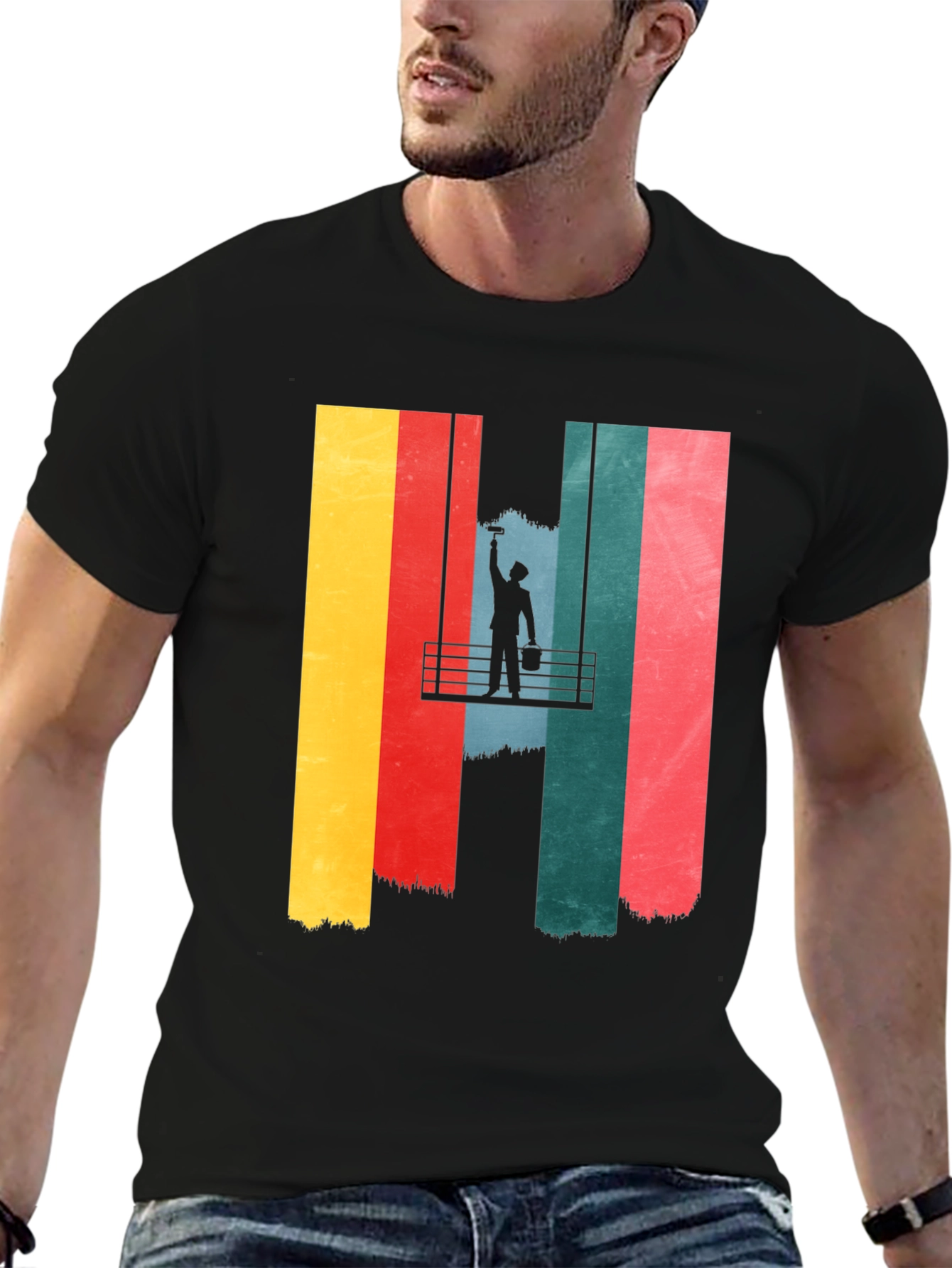 Retro Painter T-Shirt - Artistic Graphic Tee