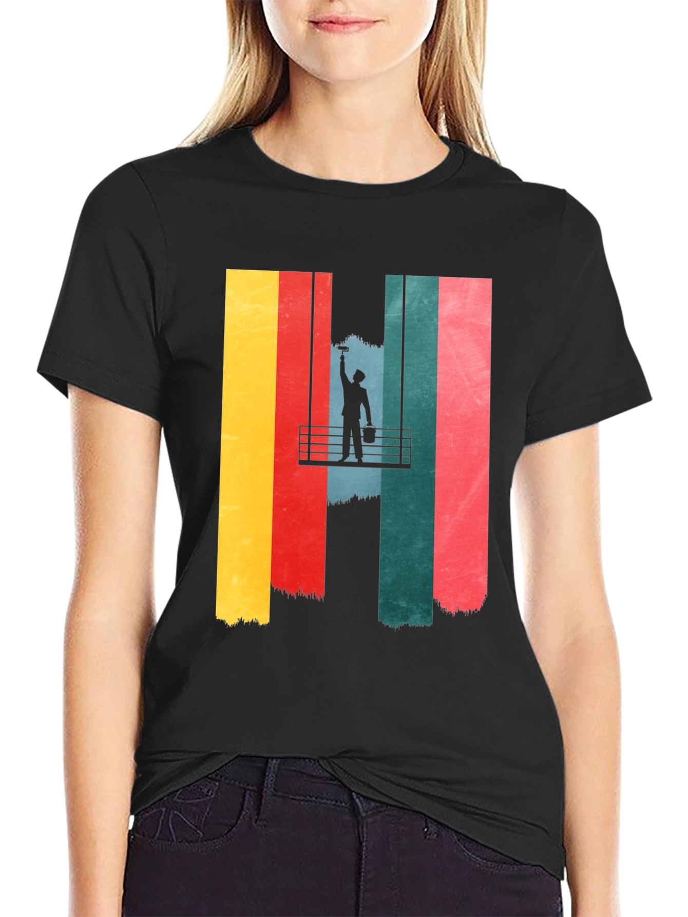 Retro Painter T-Shirt - Artistic Graphic Tee