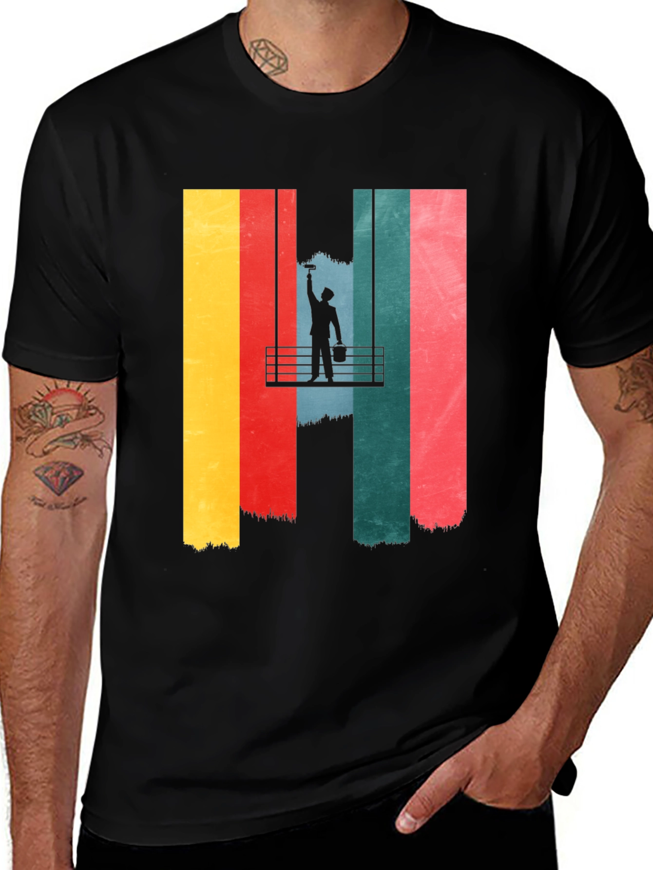 Retro Painter T-Shirt - Artistic Graphic Tee