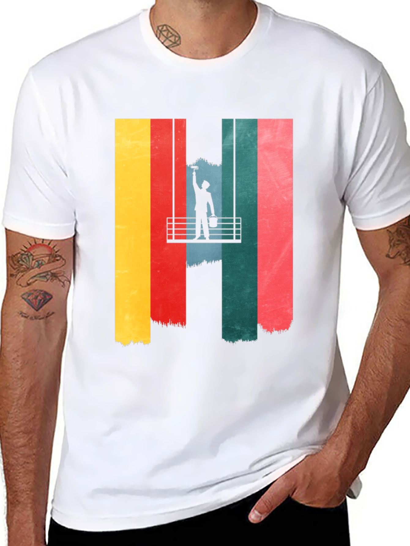 Retro Painter T-Shirt - Artistic Graphic Tee