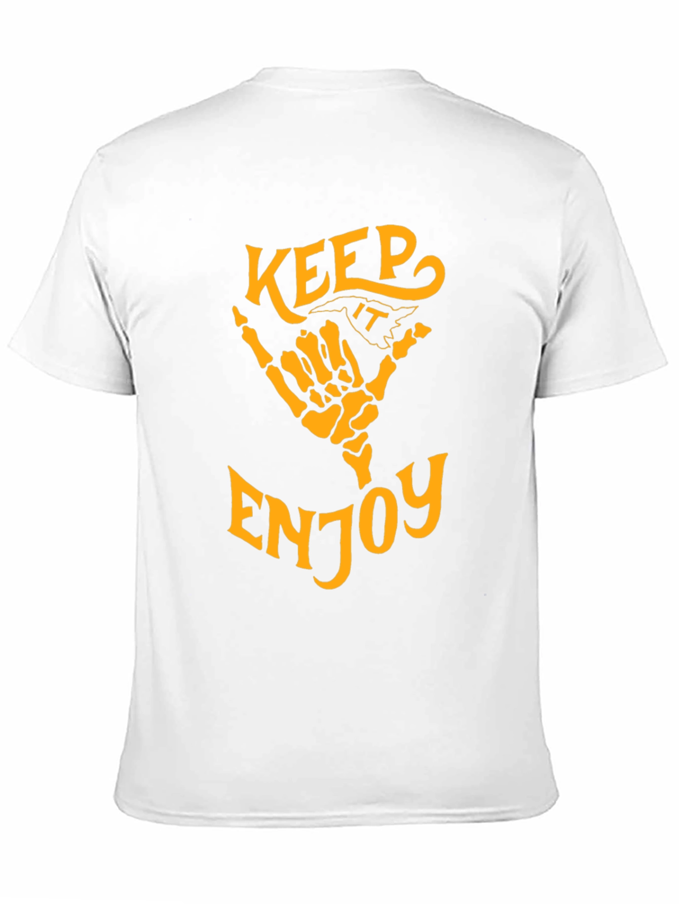 Keep It Enjoy Skeleton Hand Graphic T-Shirt