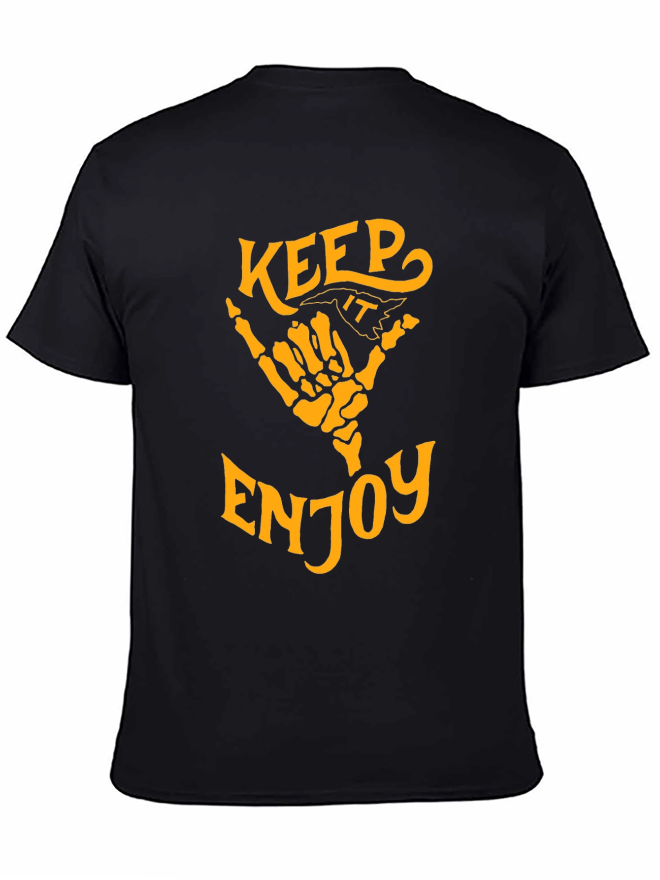 Keep It Enjoy Skeleton Hand Graphic T-Shirt