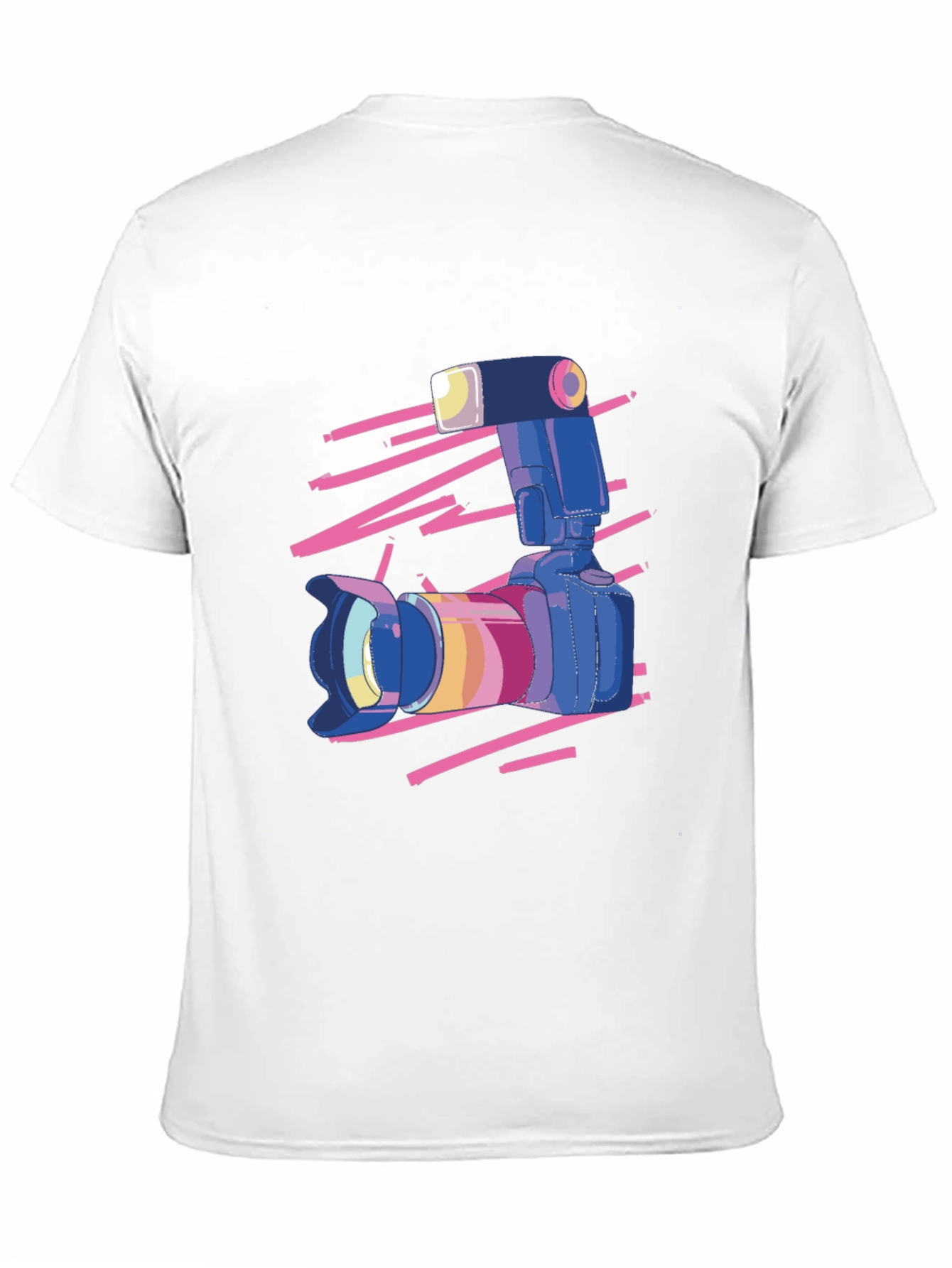 Retro Camera Graphic Tee - Classic Black Cotton T-Shirt