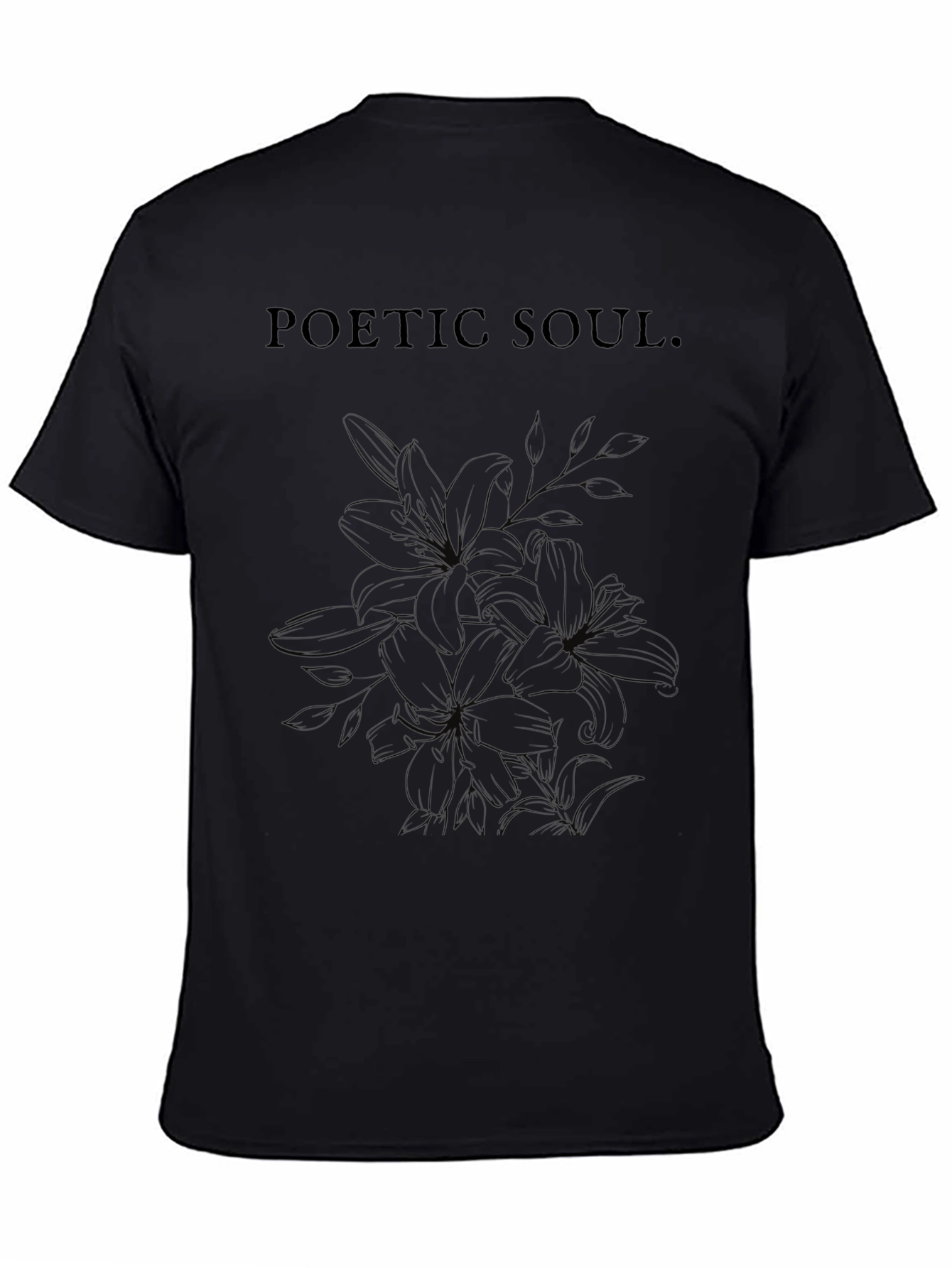 Poetic Soul Lily Graphic Tee - Black