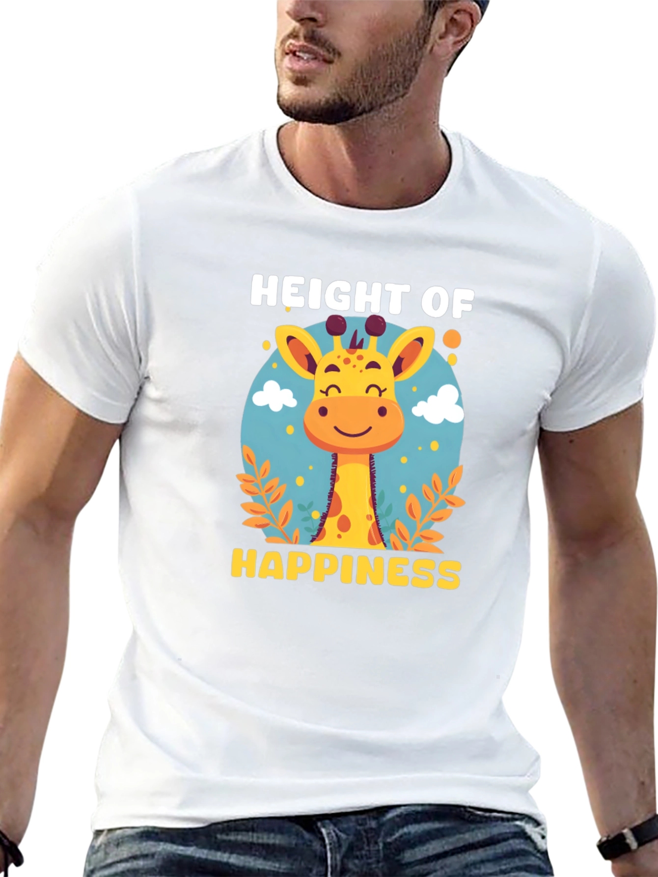 Height of Happiness Giraffe Graphic T-Shirt