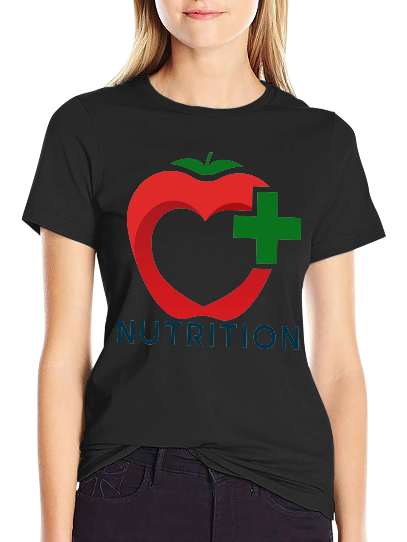 Nutrition T-Shirt - Healthy Apple Heart Design
