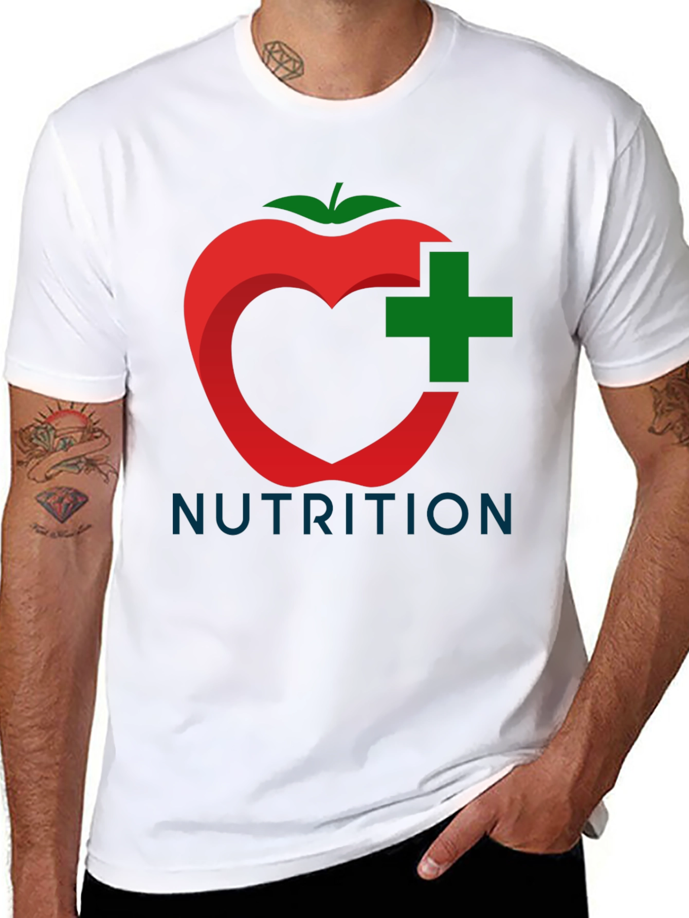 Nutrition T-Shirt - Healthy Apple Heart Design