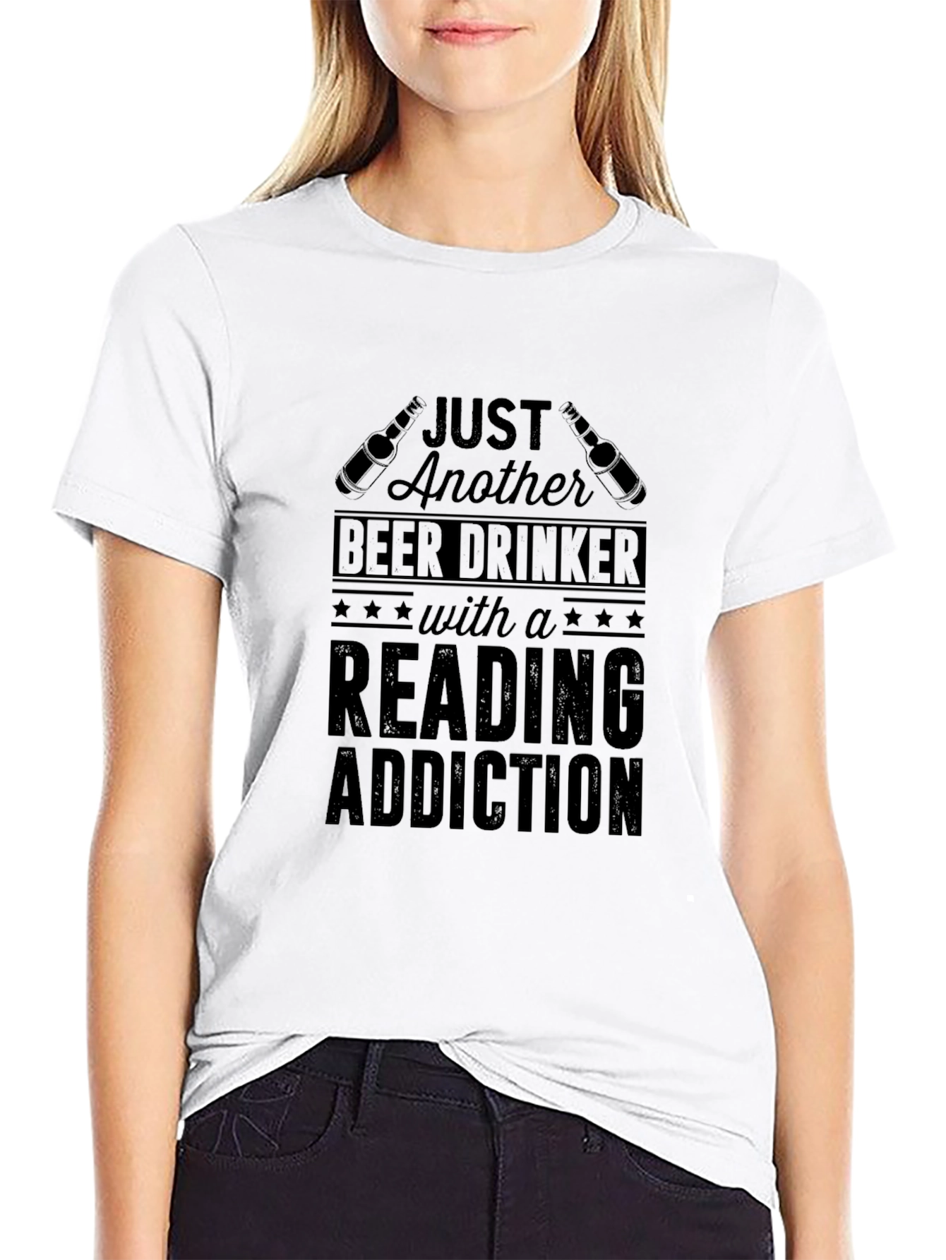 Beer Drinker Reading Addiction T-Shirt