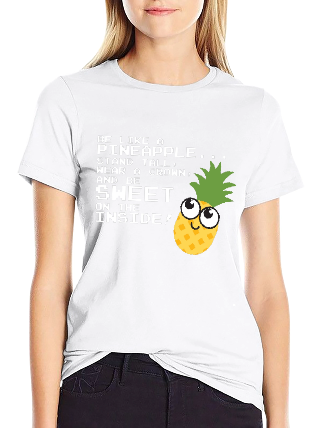 Be Like a Pineapple Funny Graphic T-Shirt