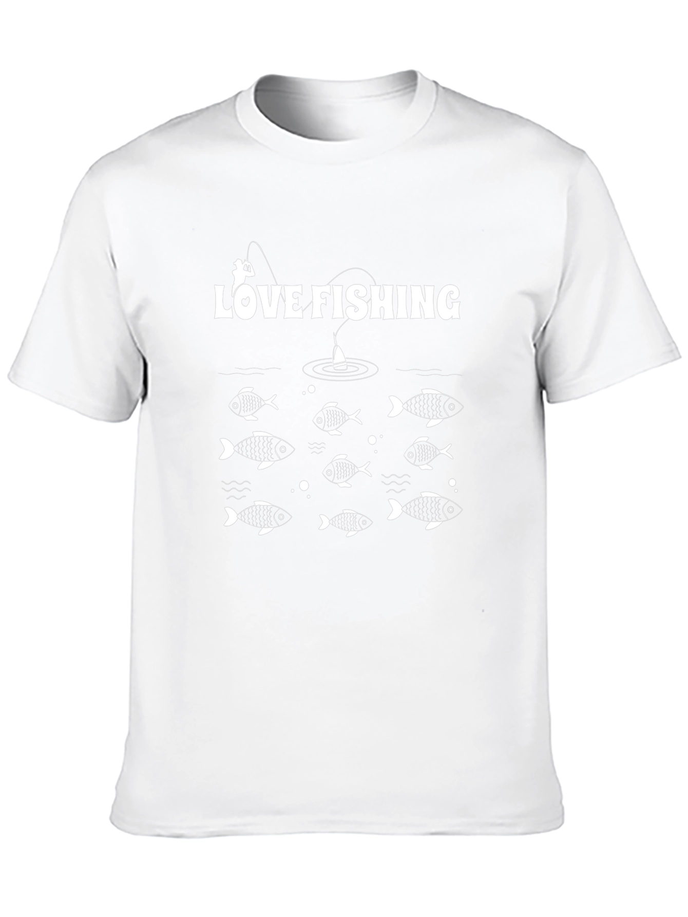 Love Fishing T-Shirt - Black Graphic Print