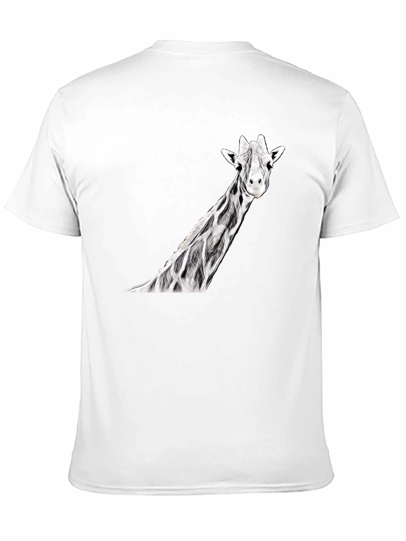 Giraffe Print Black T-Shirt | Unique Animal Tee