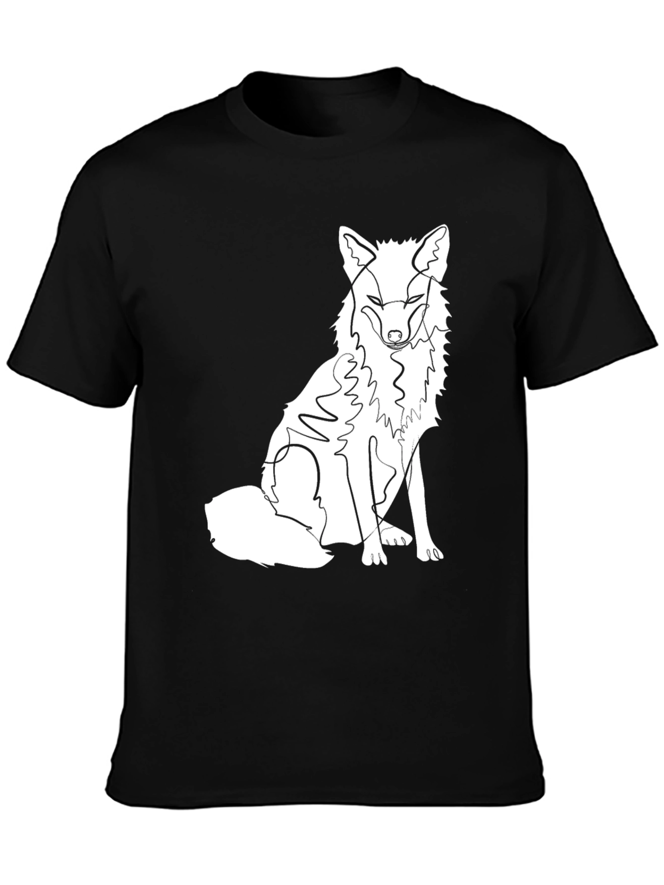 Fox Line Art Graphic Tee - Stylish Casual Wear