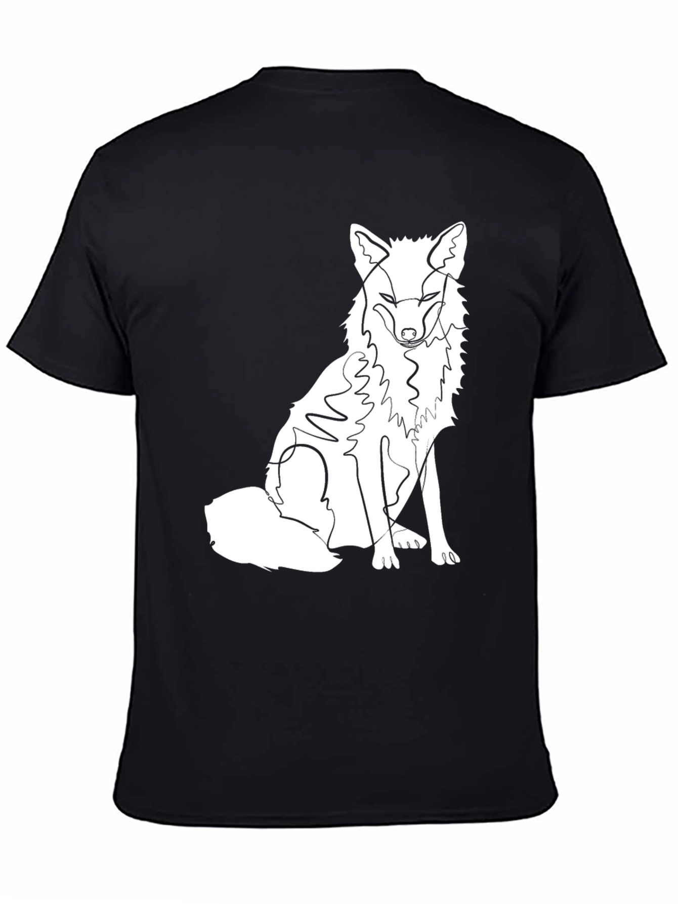 Fox Line Art Graphic Tee - Stylish Casual Wear