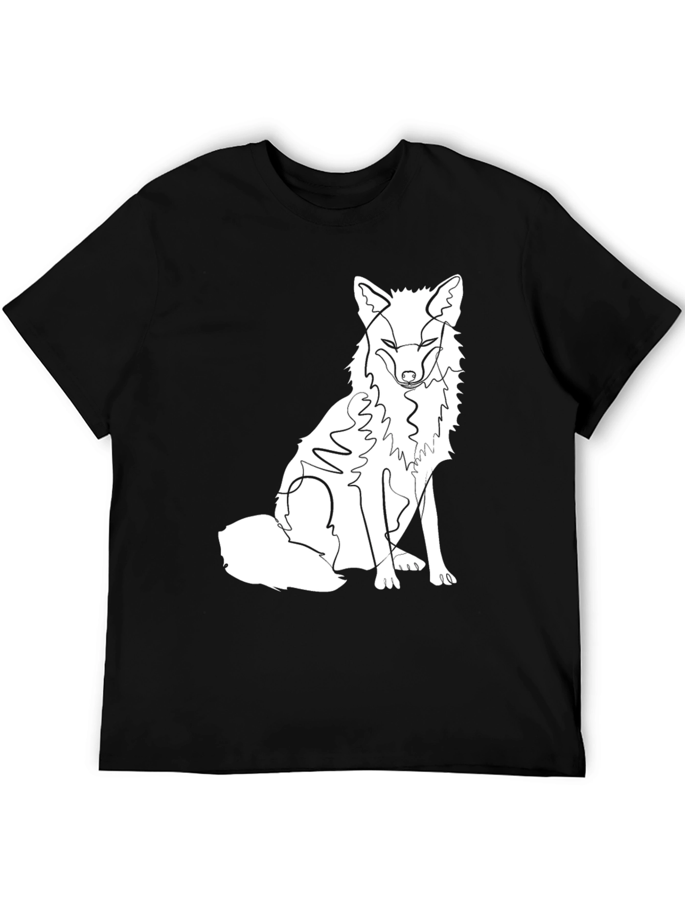Fox Line Art Graphic Tee - Stylish Casual Wear