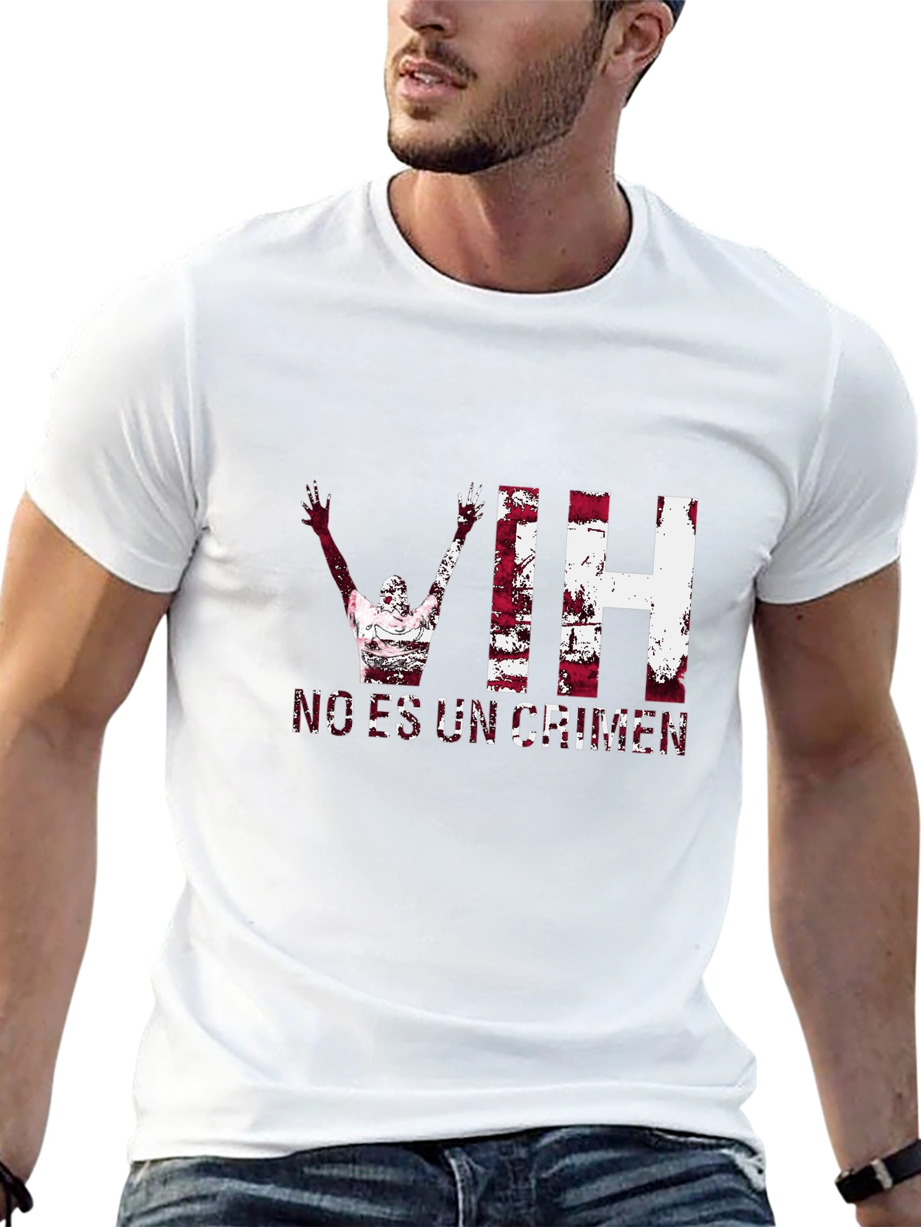 HIV Awareness Graphic T-Shirt - No Es Un Crimen