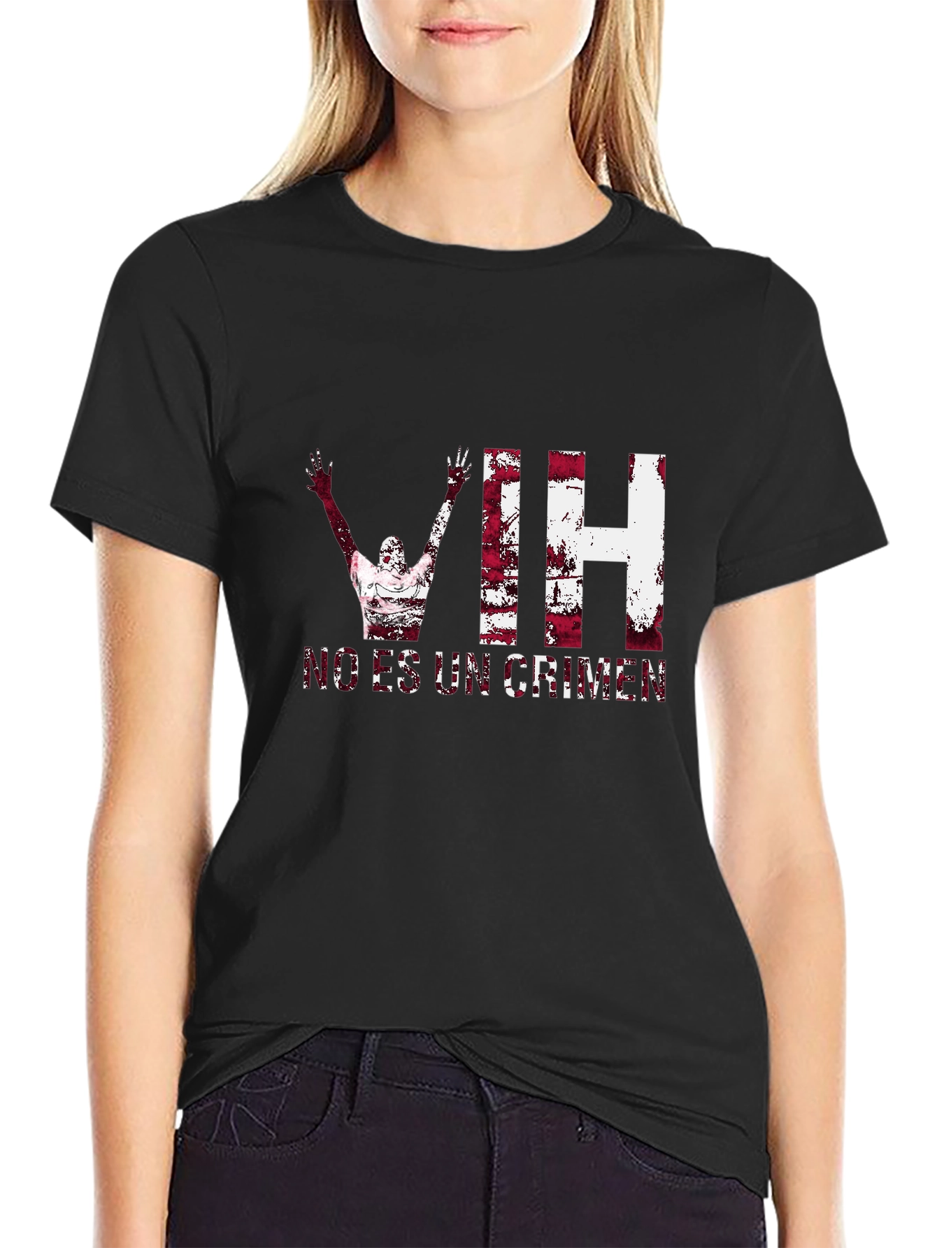 HIV Awareness Graphic T-Shirt - No Es Un Crimen