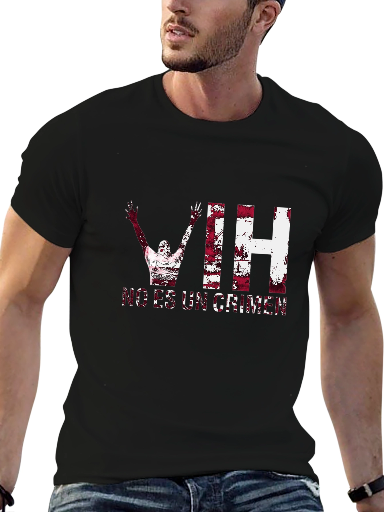 HIV Awareness Graphic T-Shirt - No Es Un Crimen