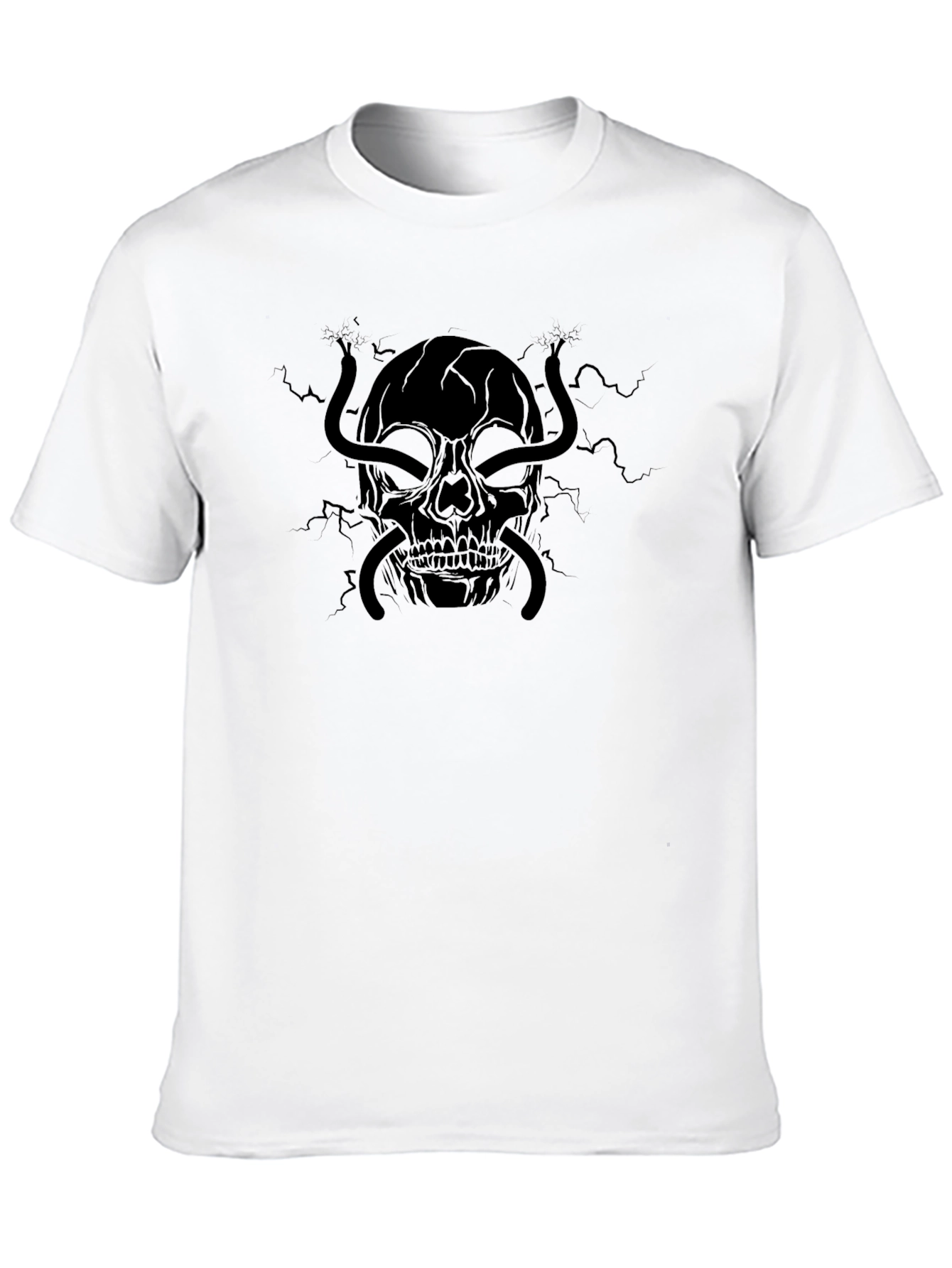 Skull & Snake Graphic Tee - Mens Black T-Shirt