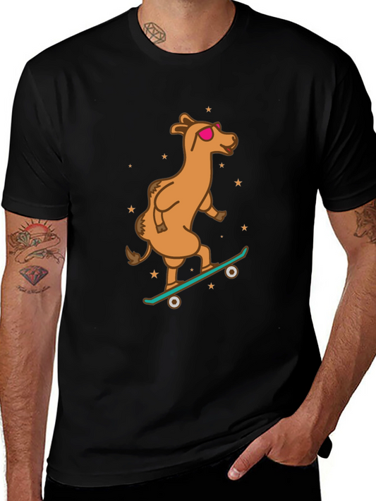 Camel Skateboarder Graphic Tee - Cool & Unique