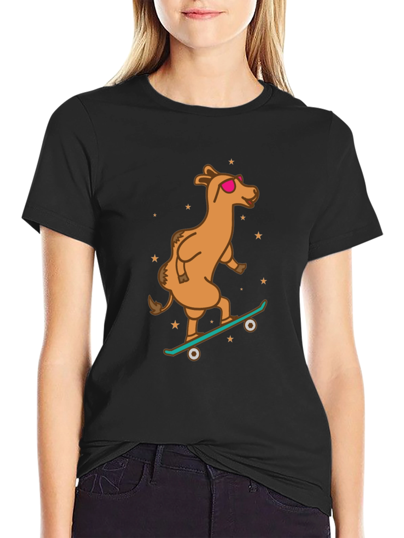 Camel Skateboarder Graphic Tee - Cool & Unique