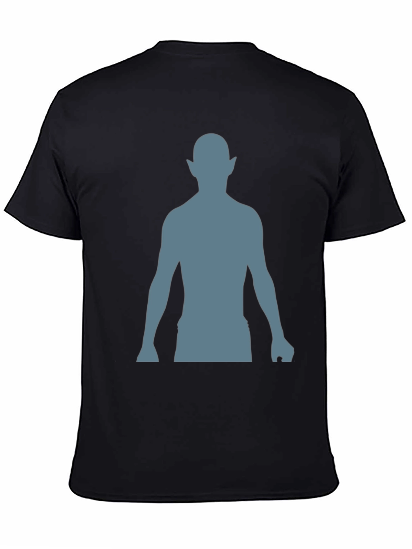 Silhouette Elf Graphic Tee - Black Cotton Blend Shirt