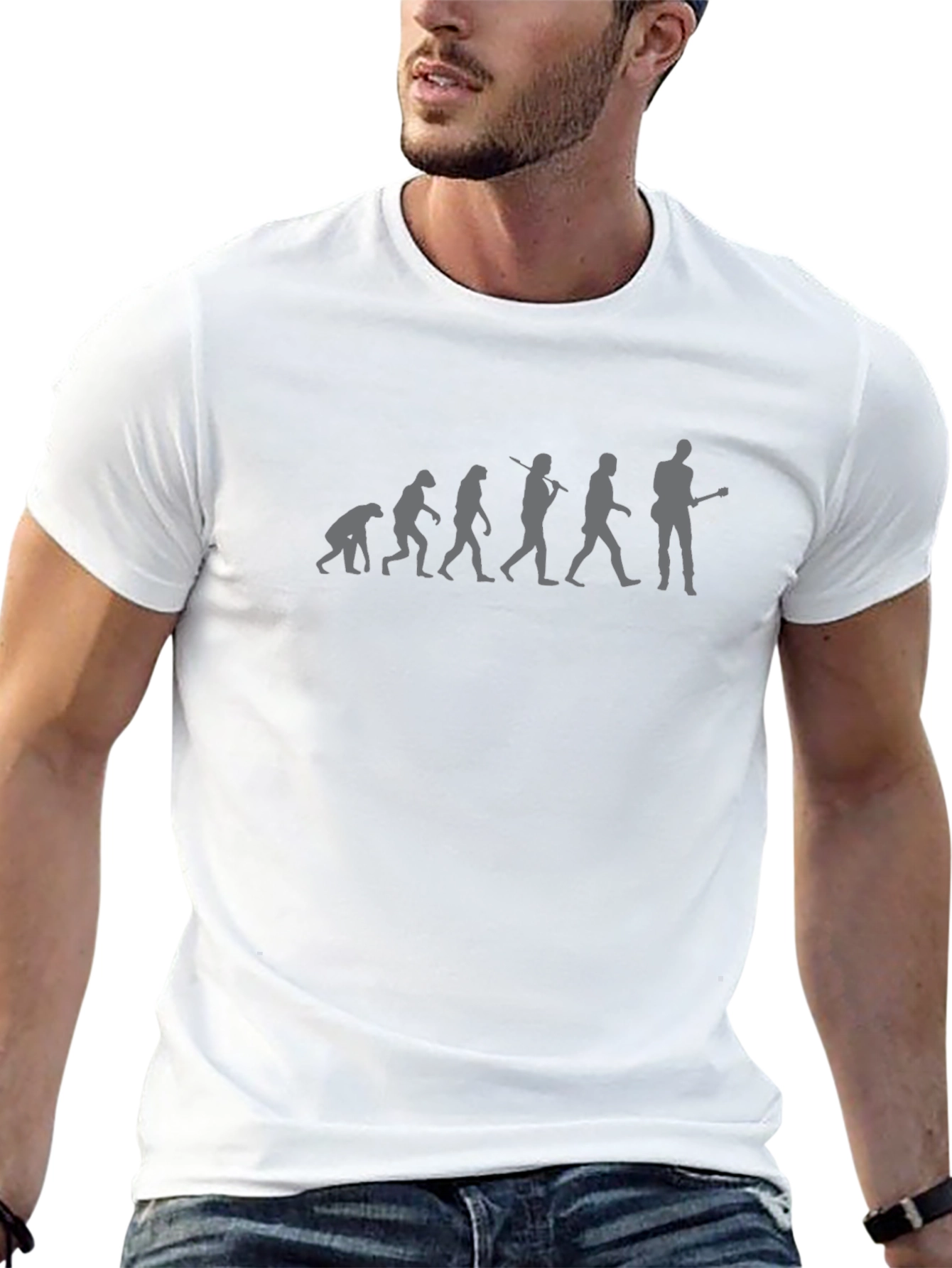 Evolution of Rock Guitarist T-Shirt - Black
