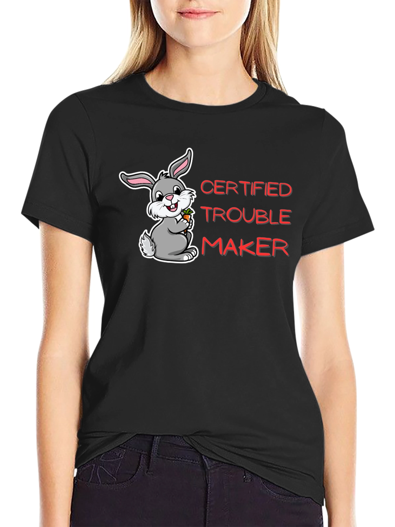 Certified Trouble Maker Bunny T-Shirt